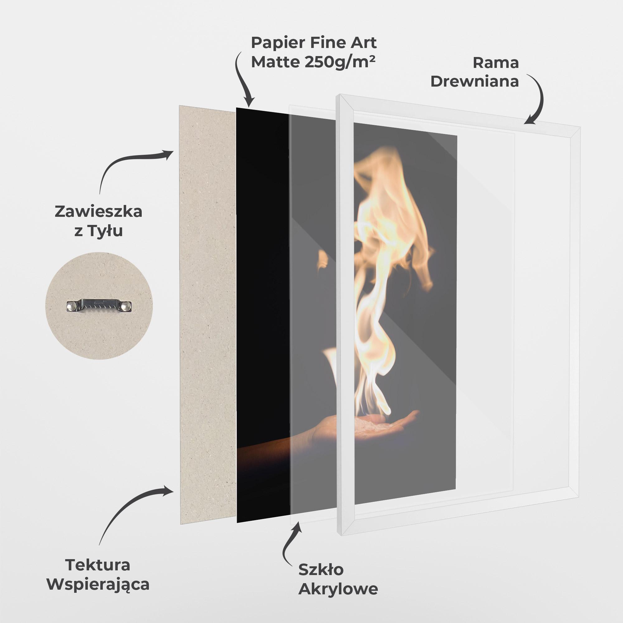 Plakat w Ramie Fire Palm mockup 1