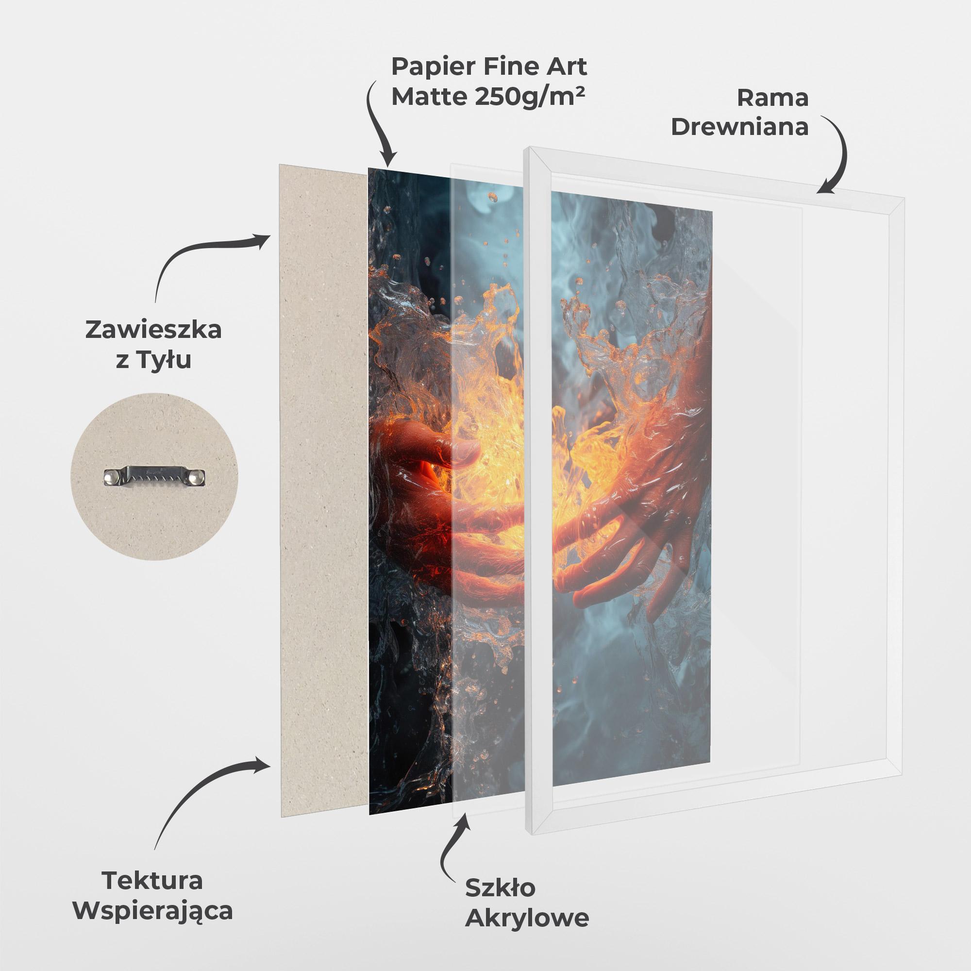 Plakat w Ramie Fire Water mockup 1