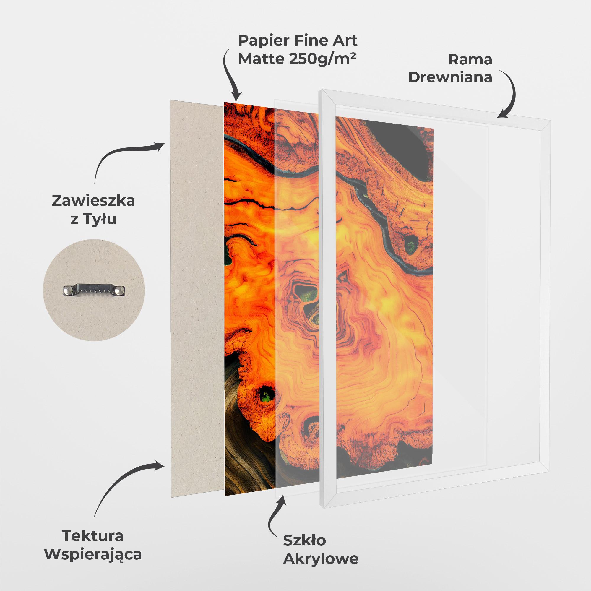 Plakat w Ramie Fire Wood Texture mockup 1