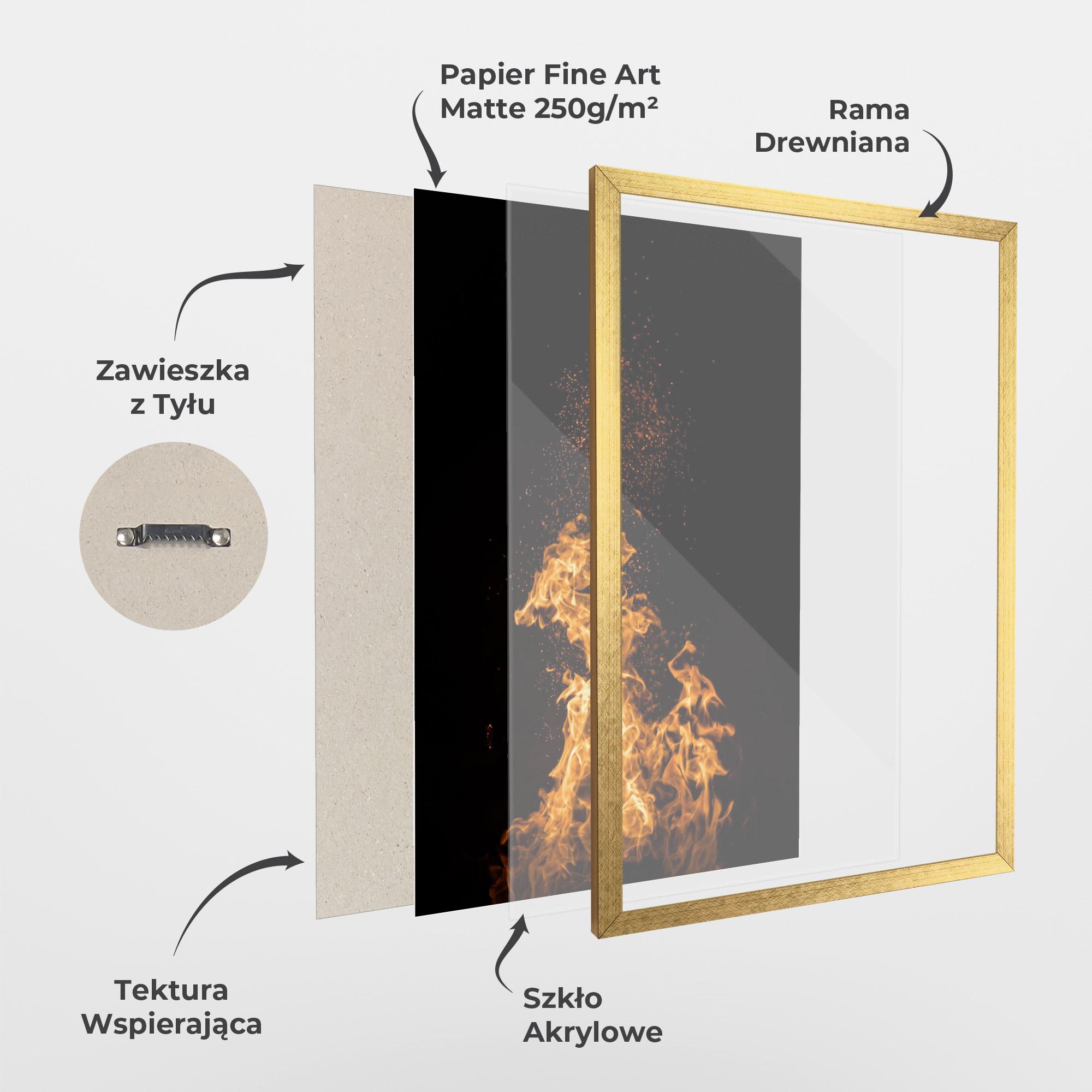 Plakat w Ramie Big Fire mockup 1