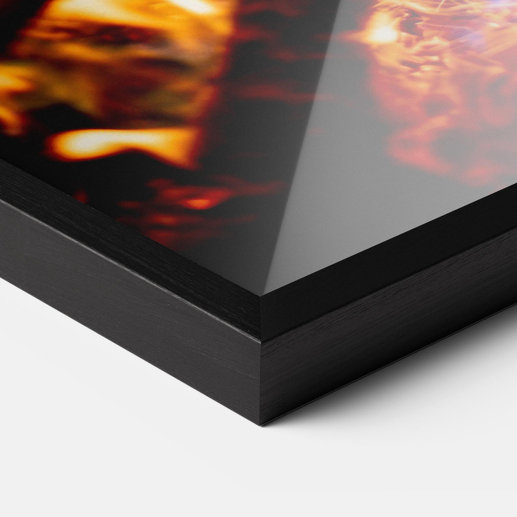 Plakat w Ramie Blue Green Fire mockup 3