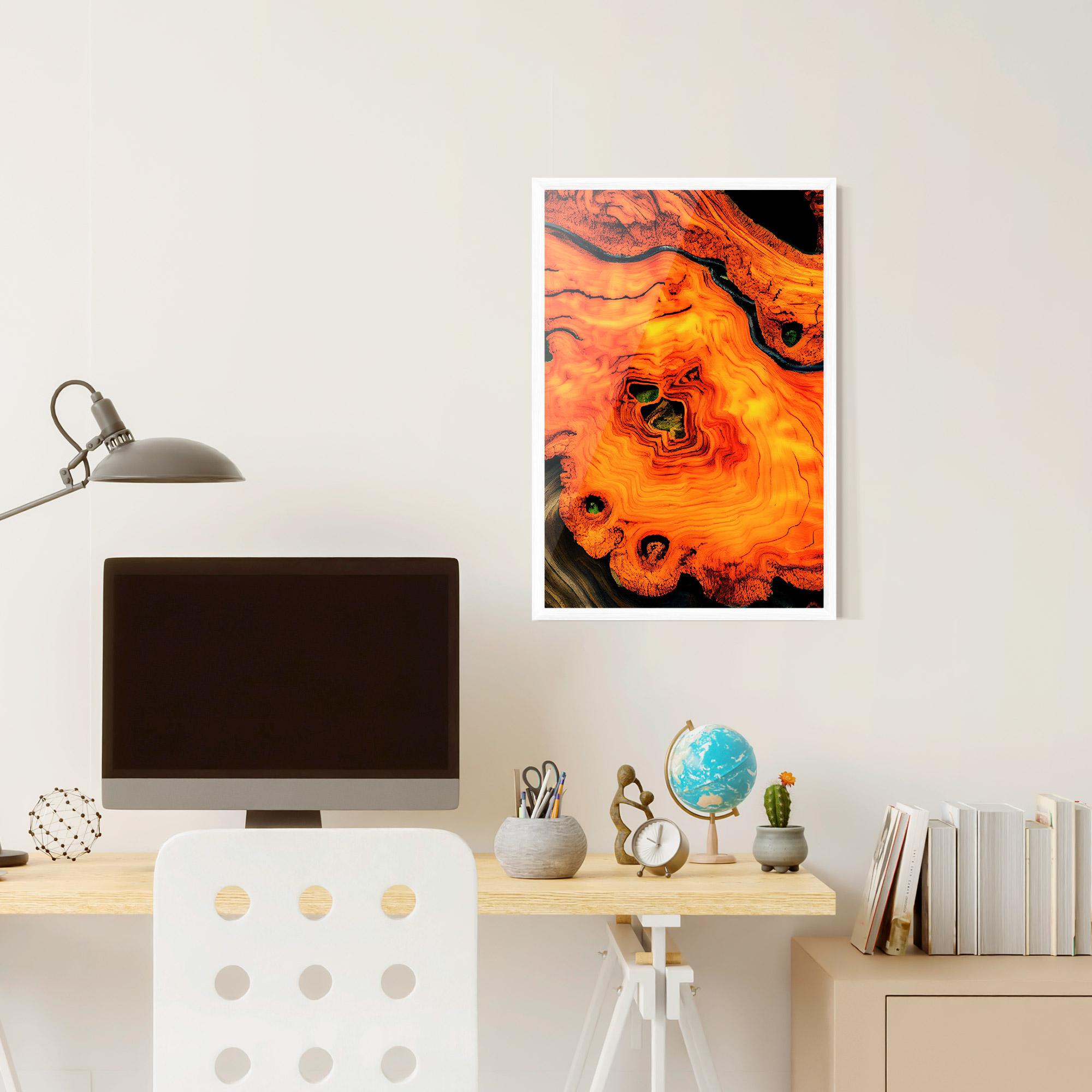 Plakat w Ramie Fire Wood Texture mockup 6