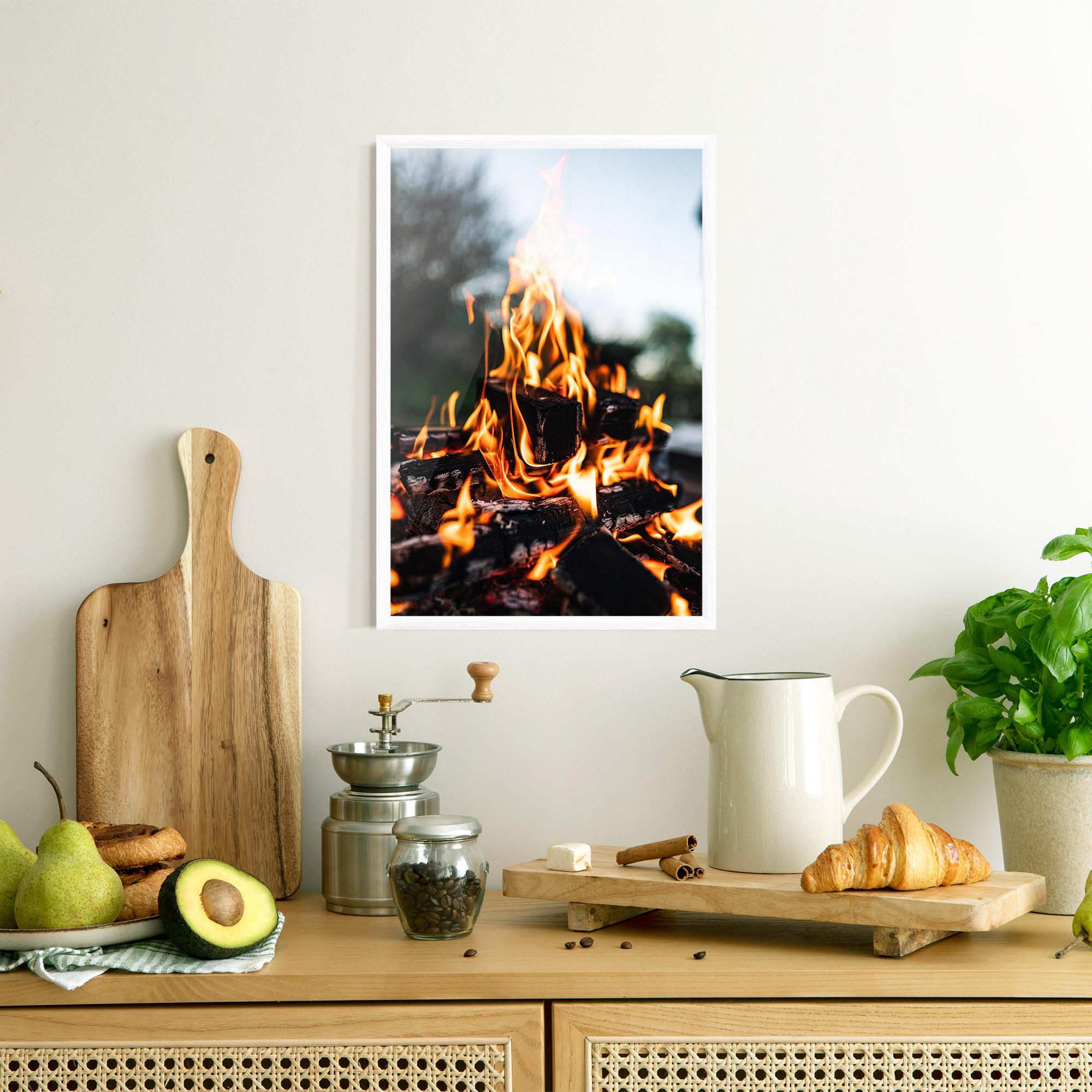 Plakat w Ramie Marshmallows Fire mockup 8