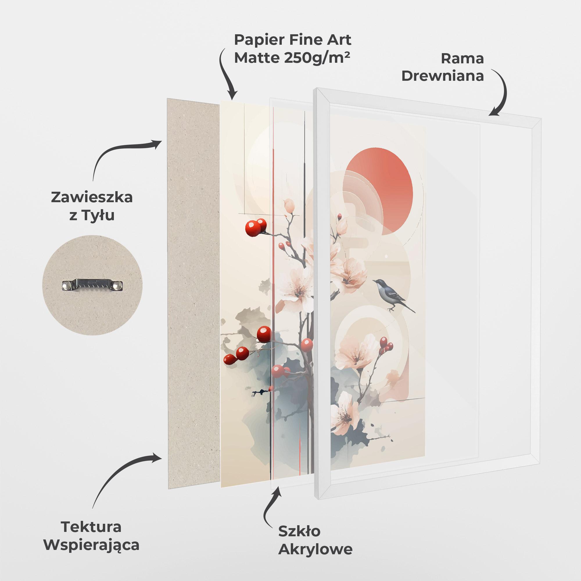 Plakat w Ramie Cream Nature mockup 1