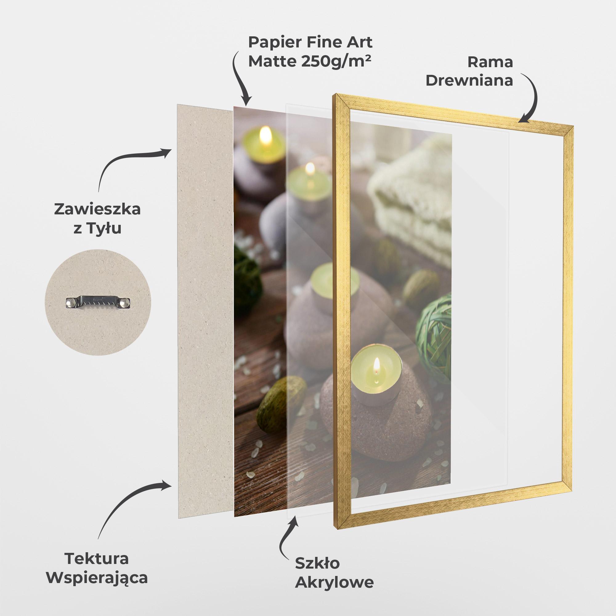 Plakat w Ramie Green Candles Spa mockup 1