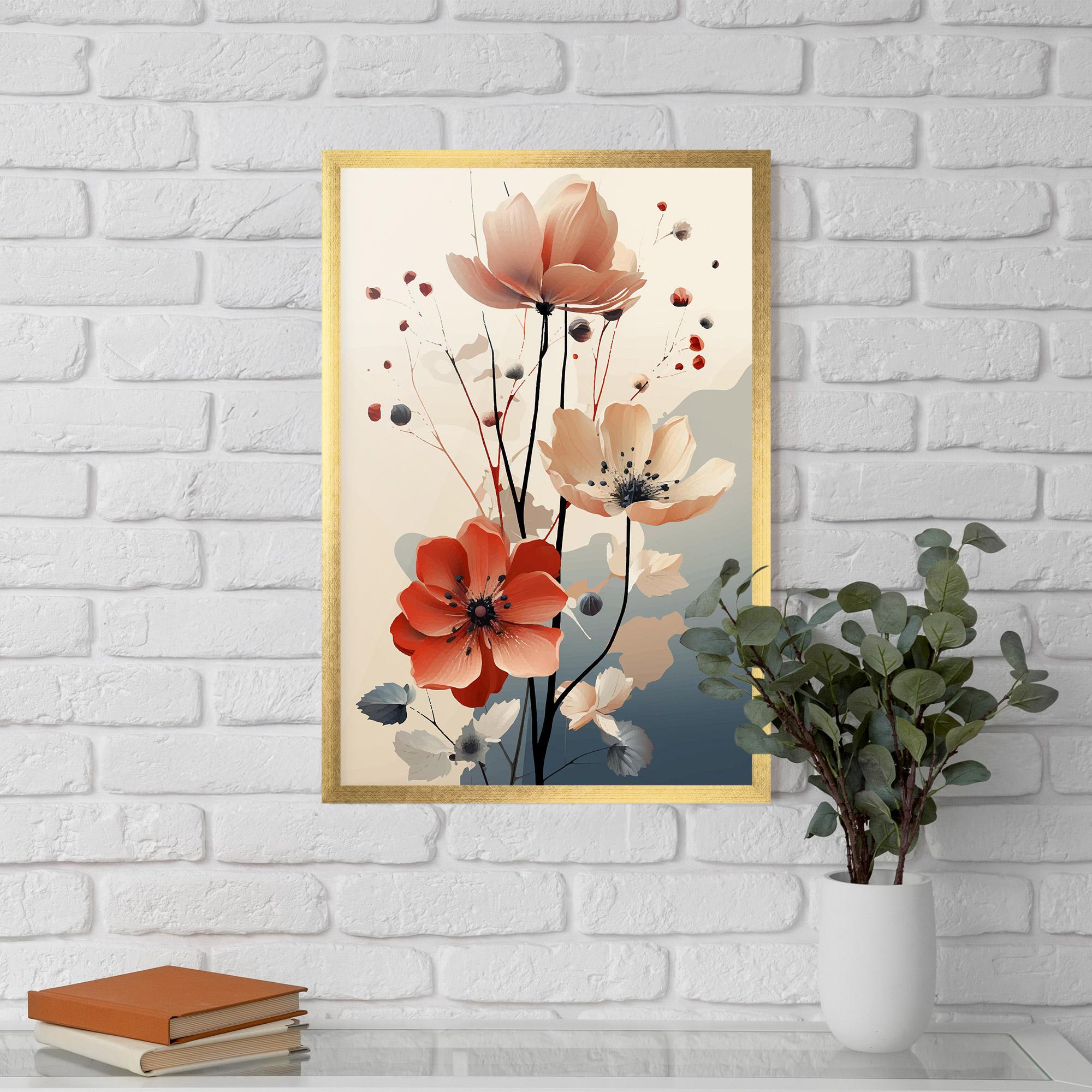 Plakat w Ramie Cream Flower Nature mockup 5