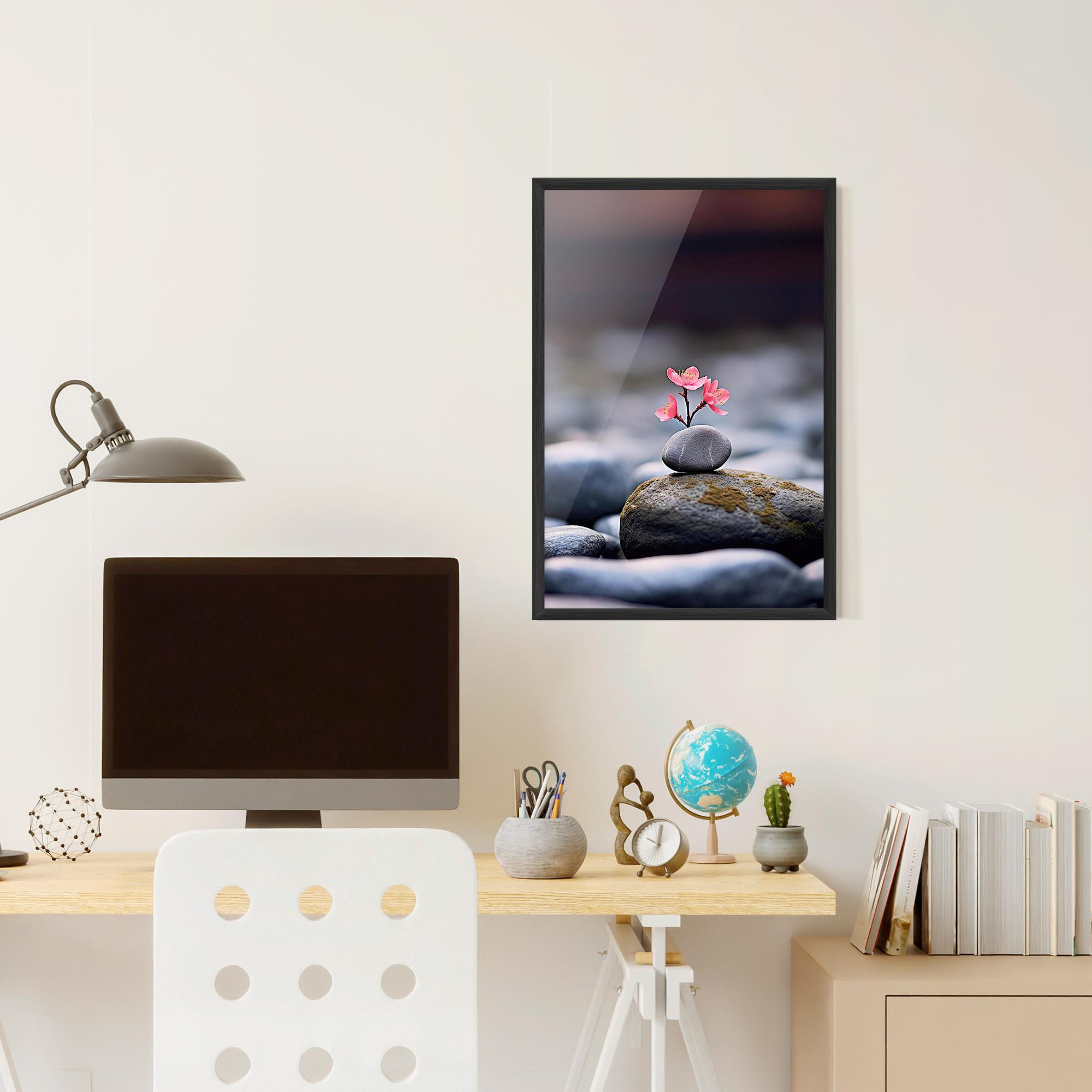 Plakat w Ramie Tiny Flower Rock mockup 6