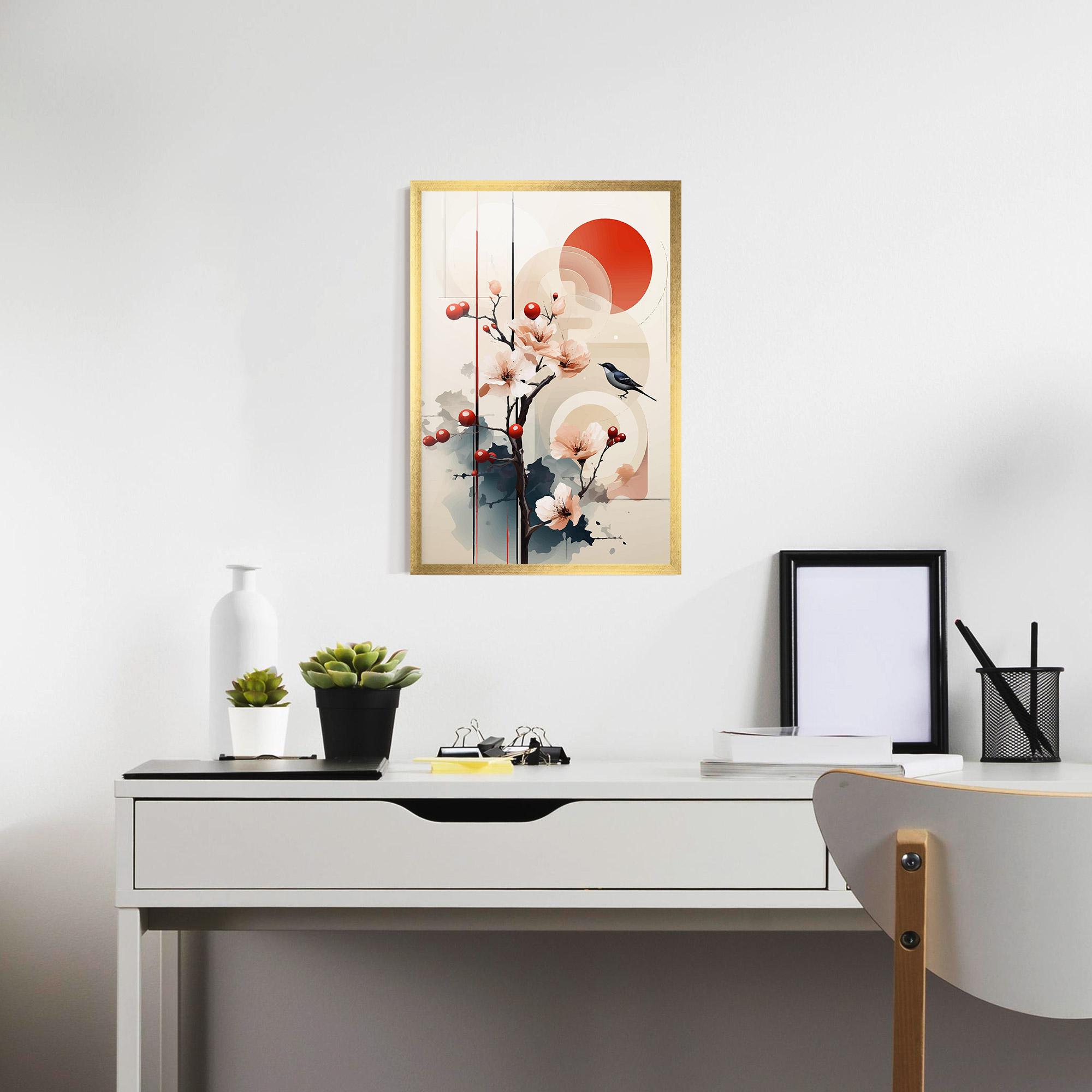 Plakat w Ramie Cream Nature mockup 7