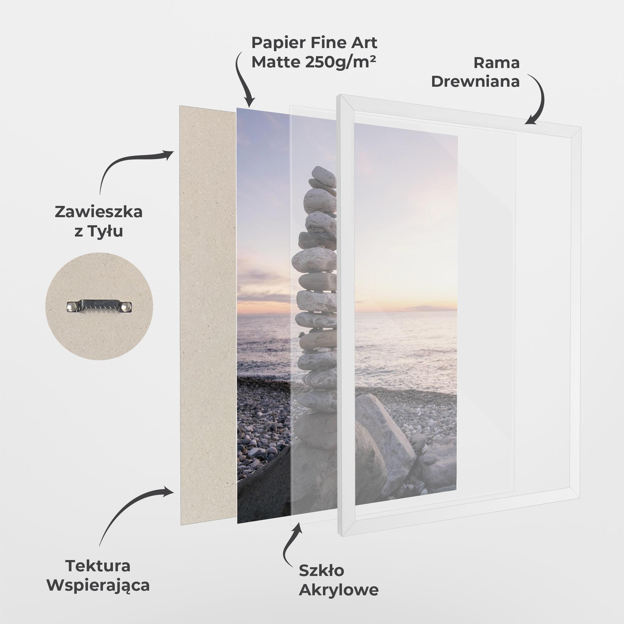 Plakat w Ramie Pebbles Seaside mockup 1