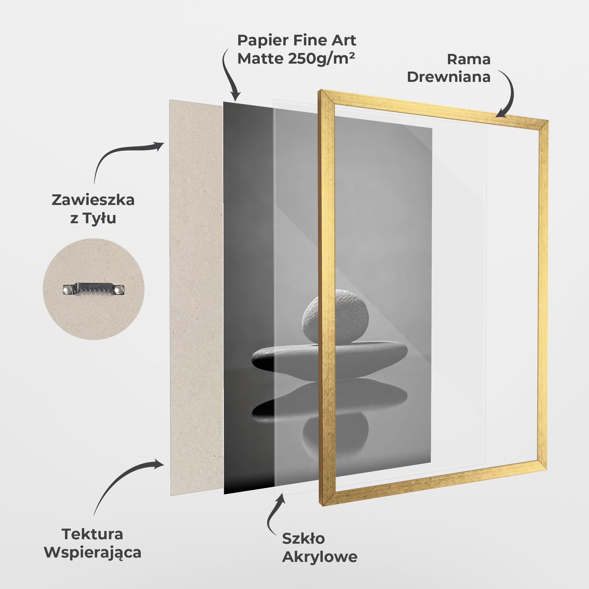 Plakat w Ramie Minimalistic Zen Stone mockup 1