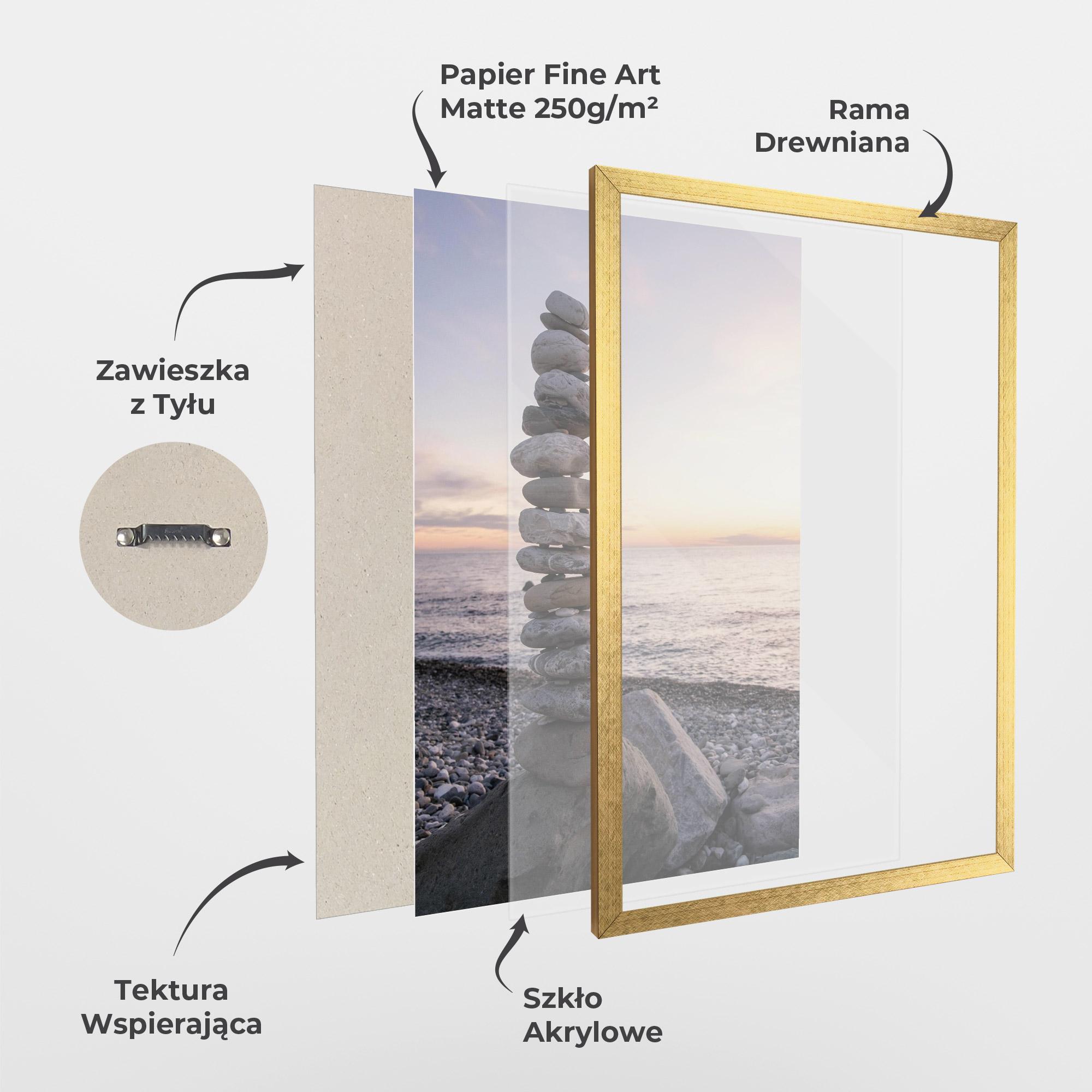 Plakat w Ramie Pebbles Seaside mockup 1