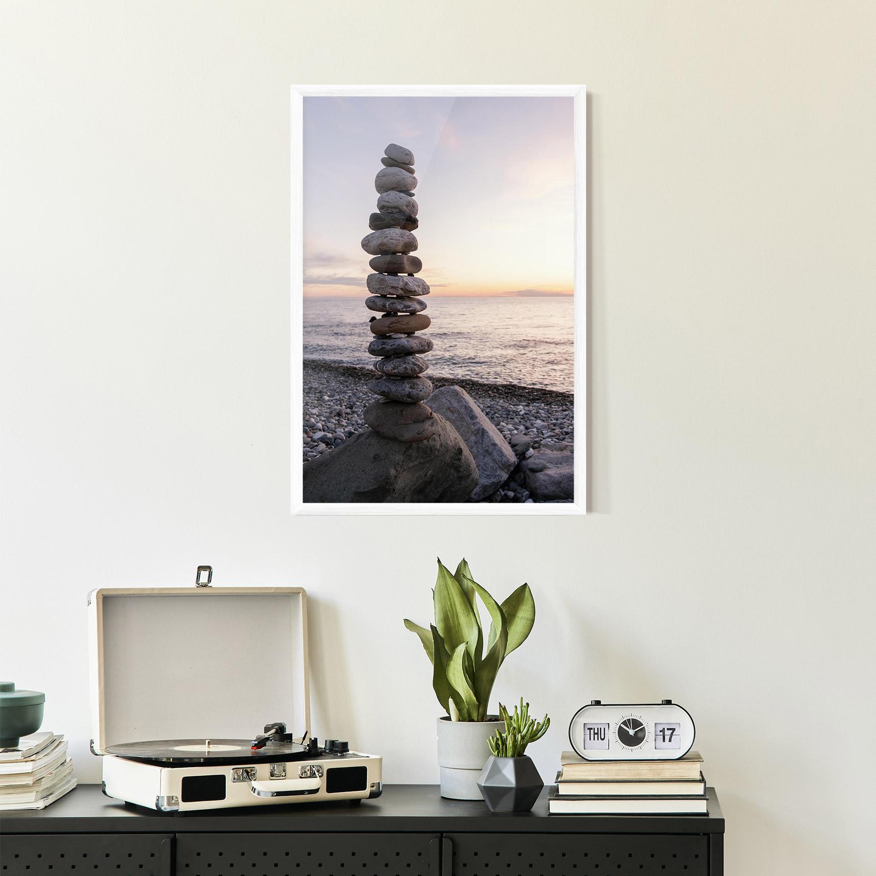 Plakat w Ramie Pebbles Seaside mockup 2
