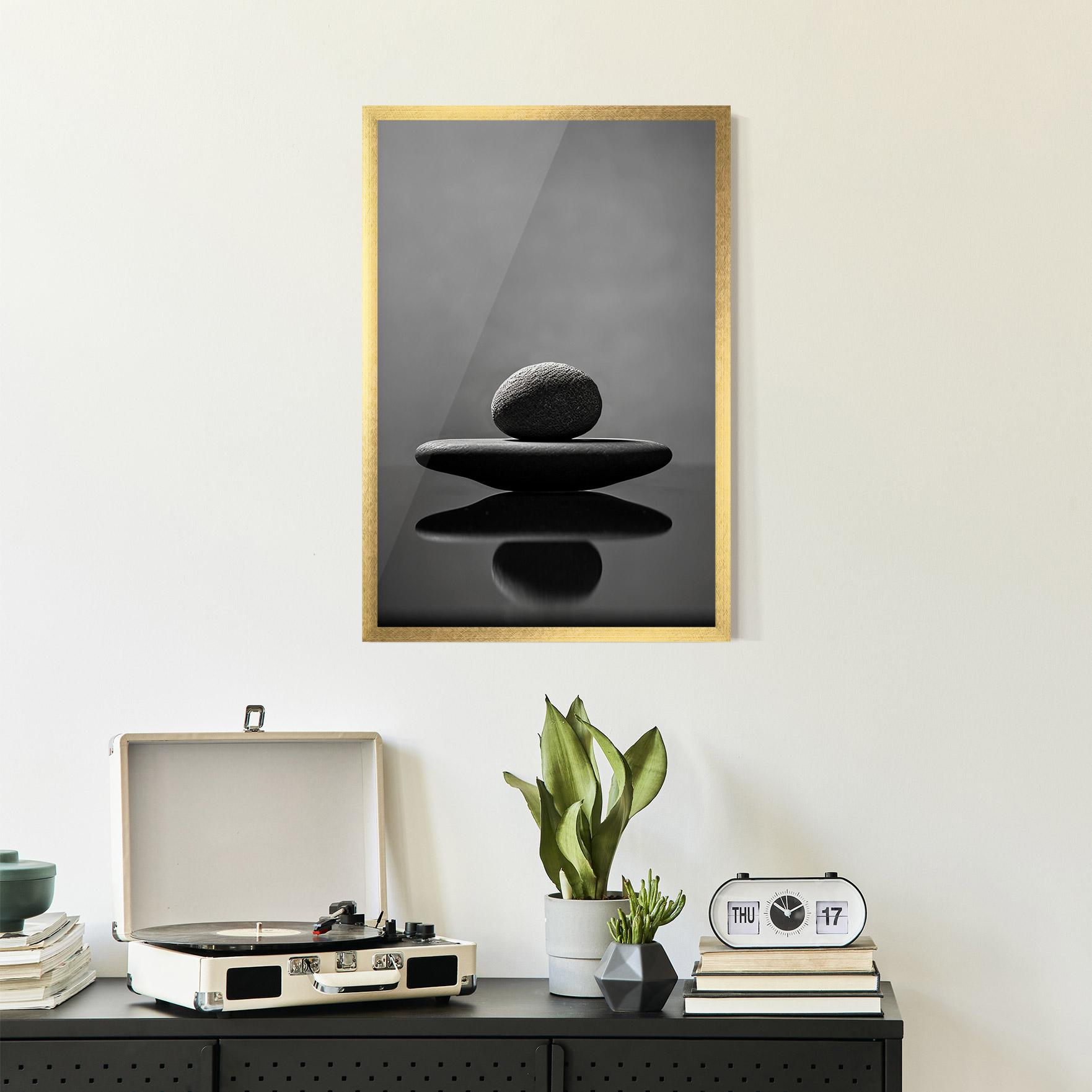 Plakat w Ramie Minimalistic Zen Stone mockup 2