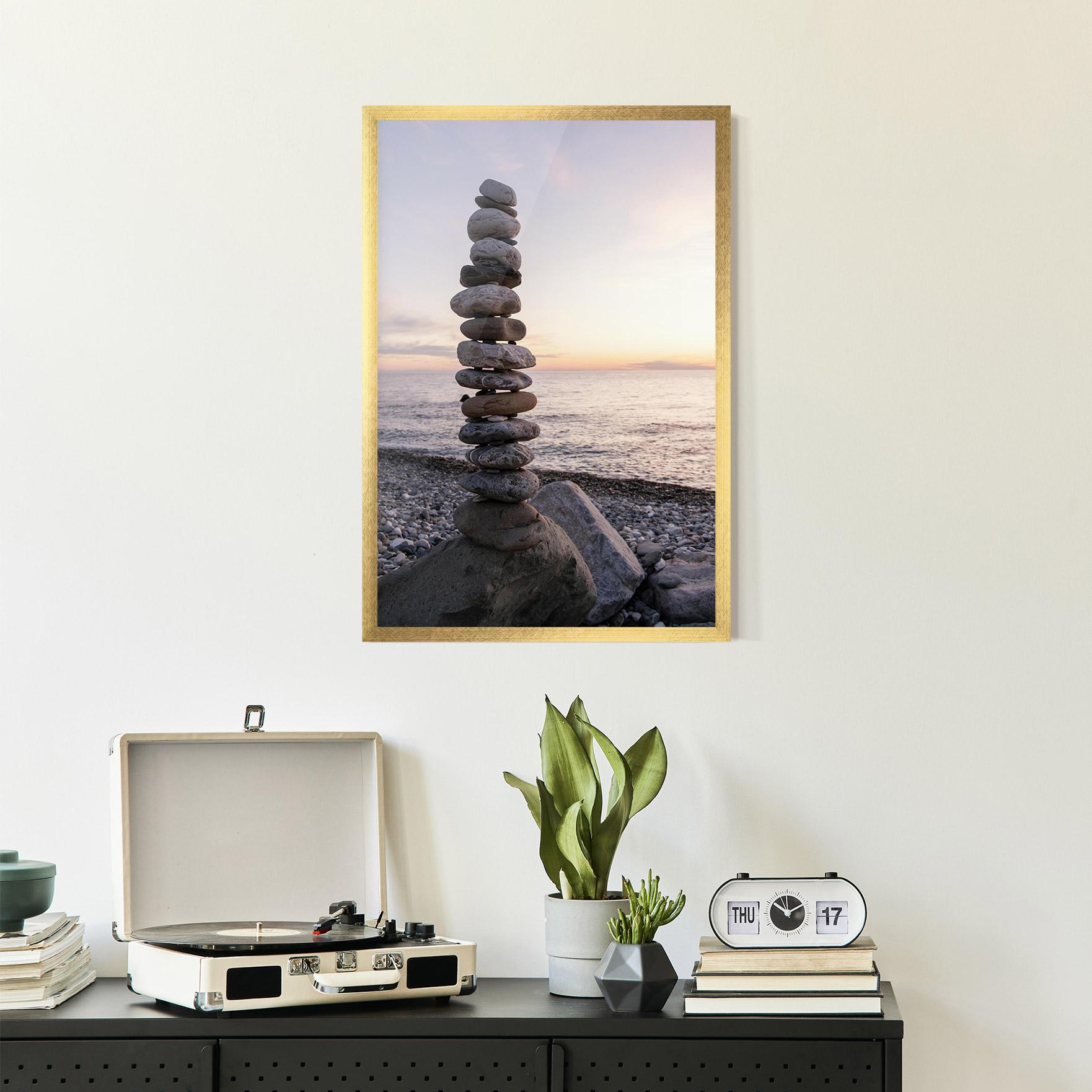 Plakat w Ramie Pebbles Seaside mockup 2