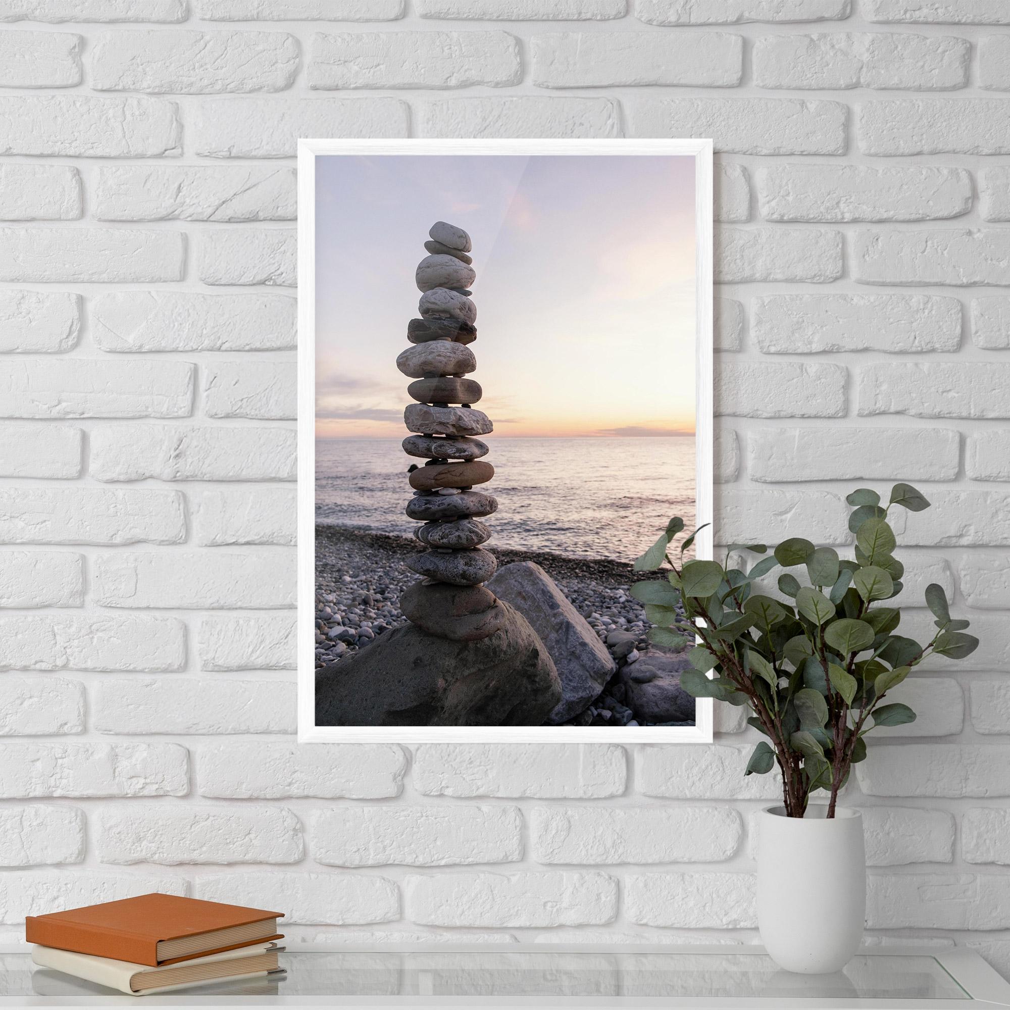 Plakat w Ramie Pebbles Seaside mockup 5