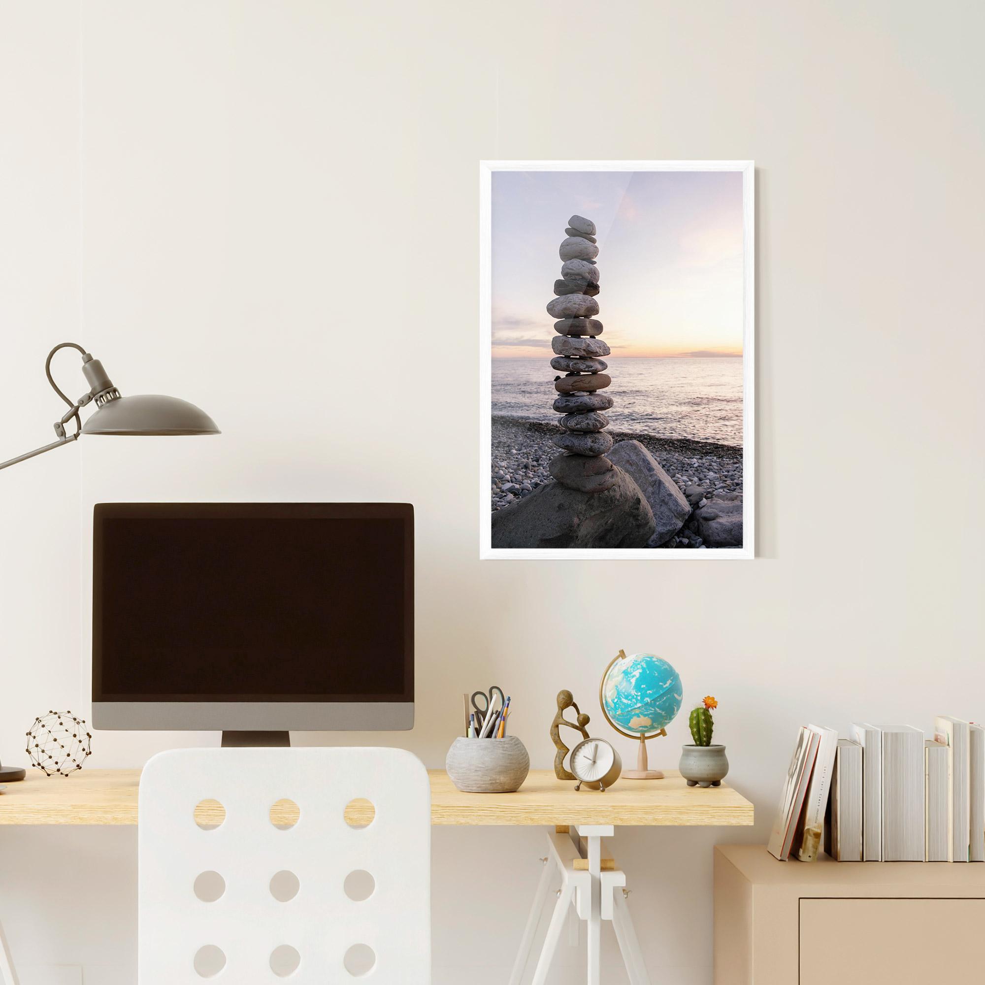 Plakat w Ramie Pebbles Seaside mockup 6