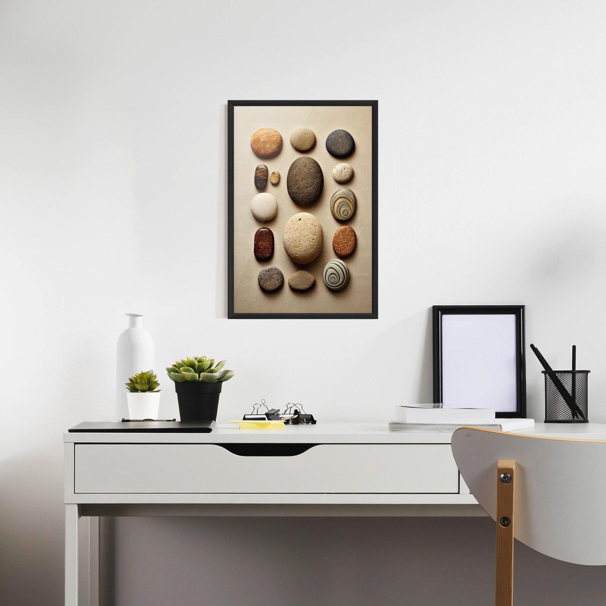 Plakat w Ramie Massage Stones Sand mockup 7