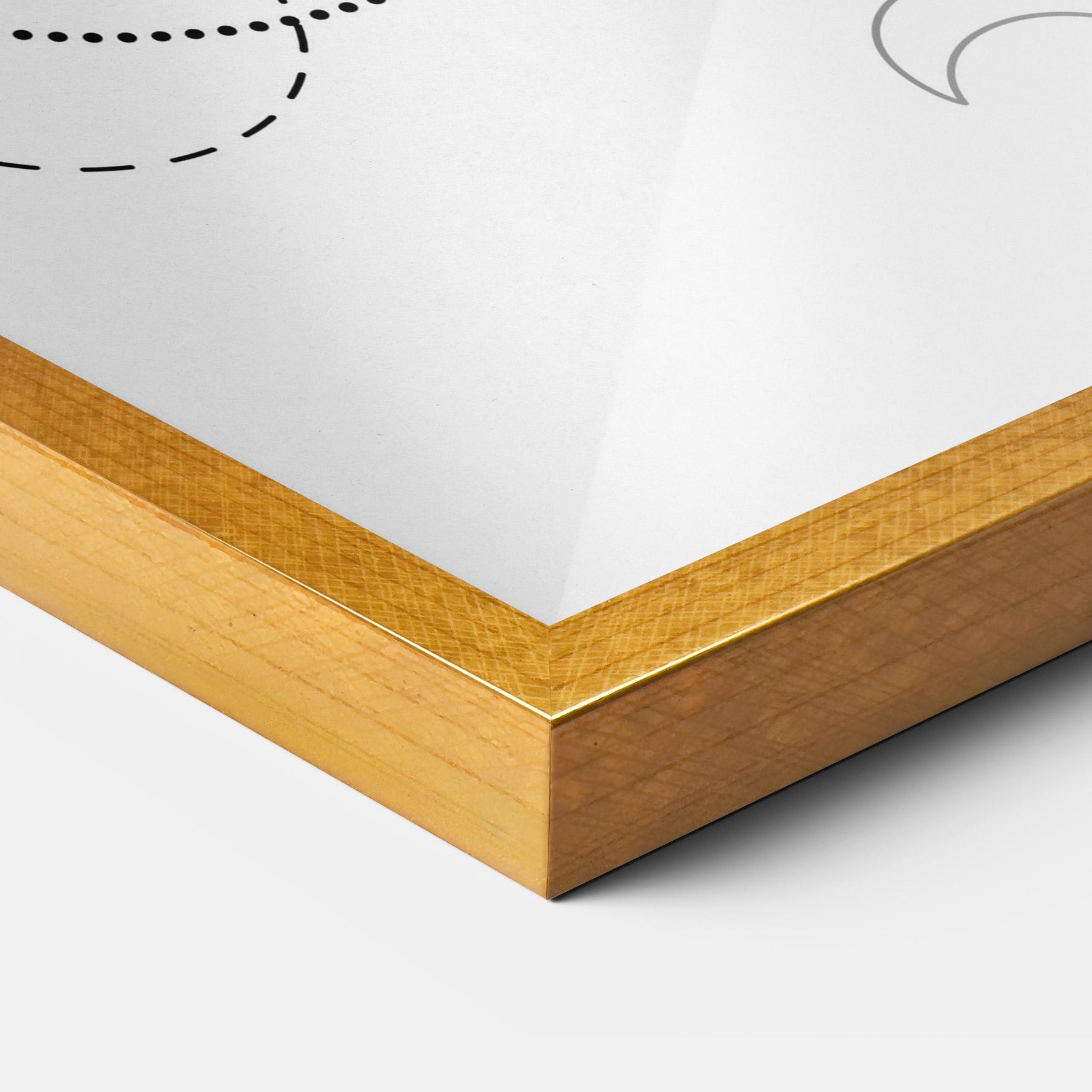 Plakat w Ramie Yinyang Art Line mockup 3