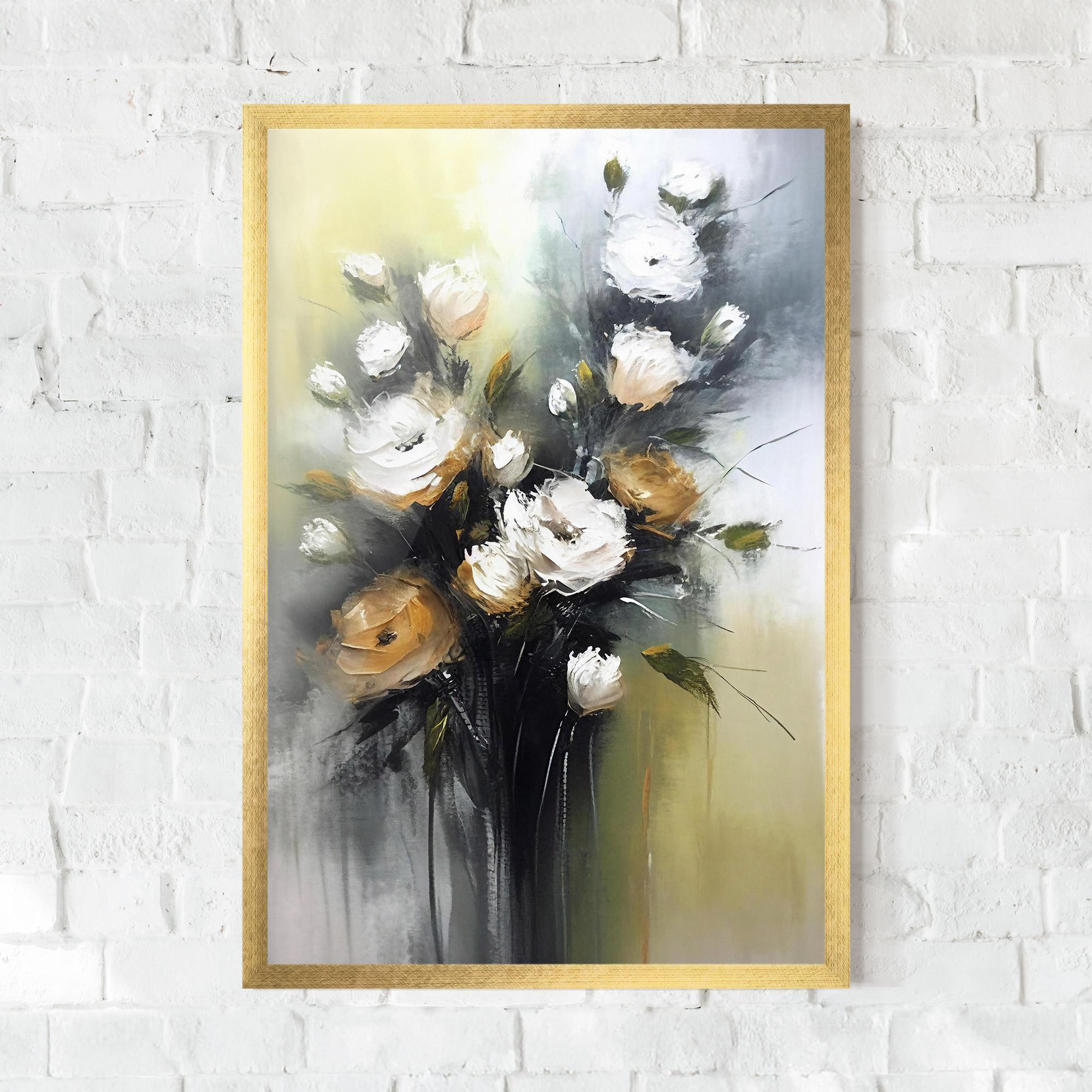 Plakat w Ramie Bouquet Painting mockup 0