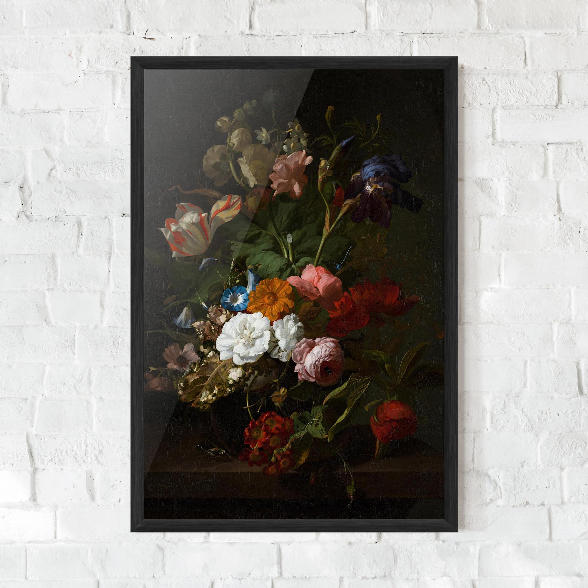 Plakat w Ramie Dark Flowers Bouquet mockup 0