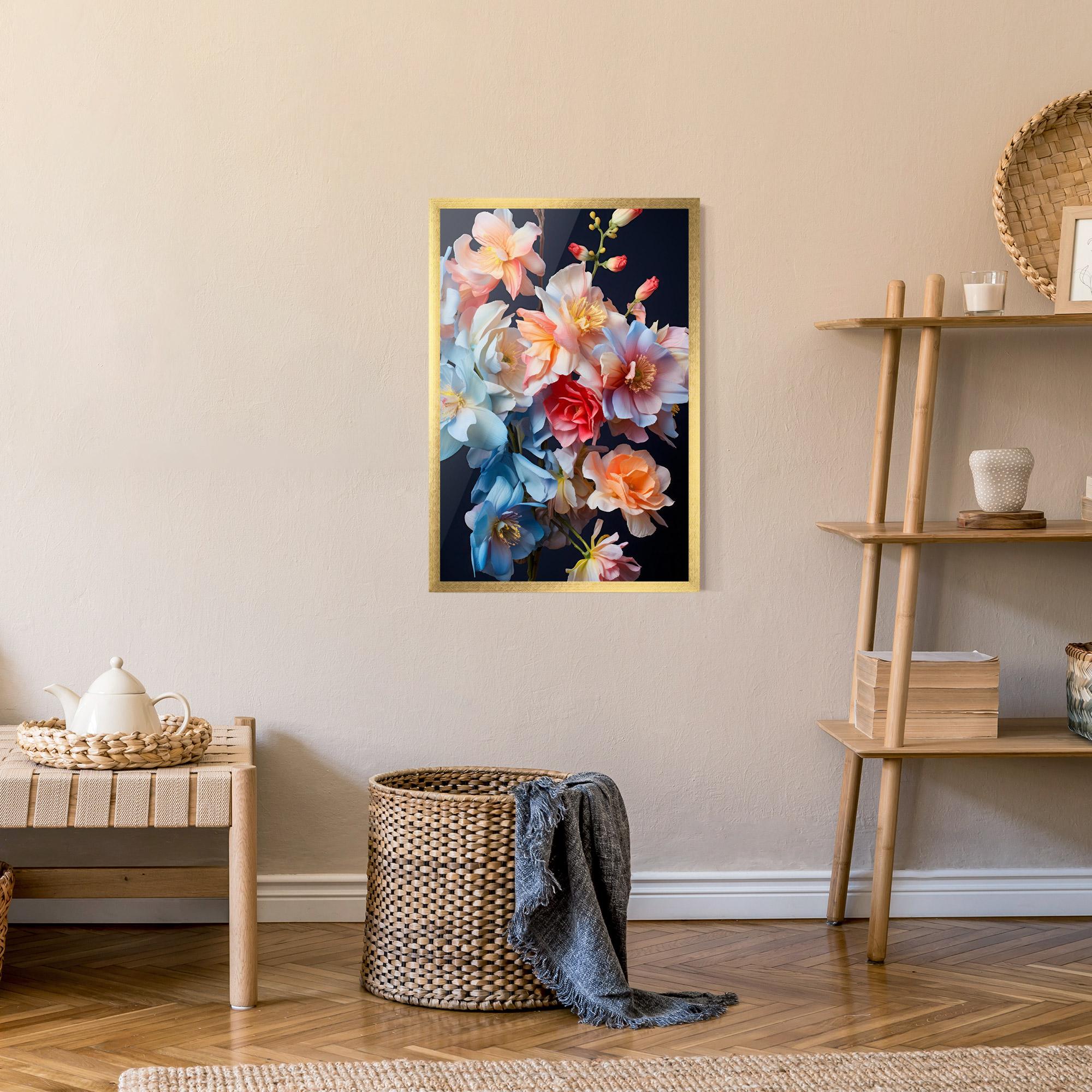 Plakat w Ramie Pretty Pastel Bouquet mockup 9