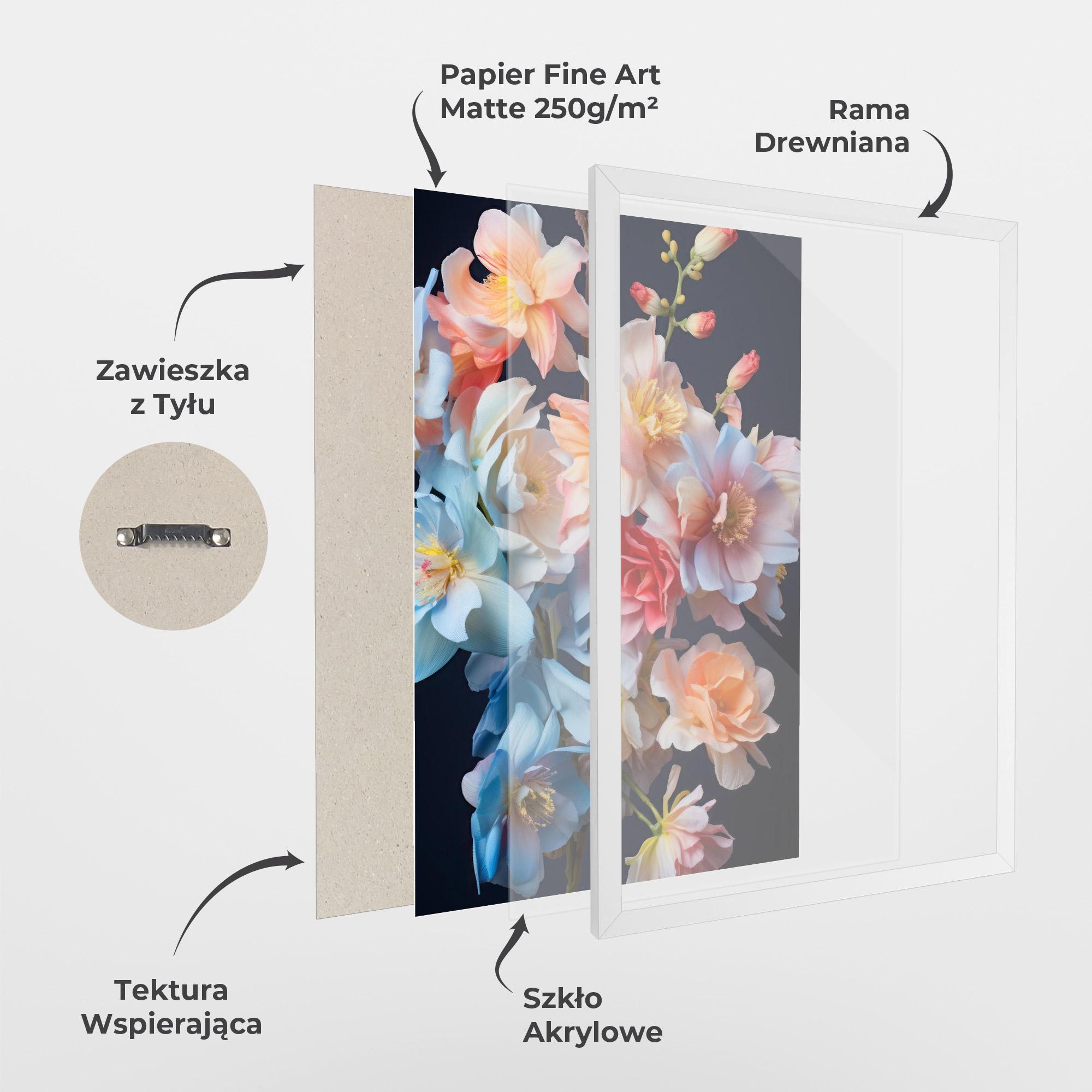 Plakat w Ramie Pretty Pastel Bouquet mockup 1