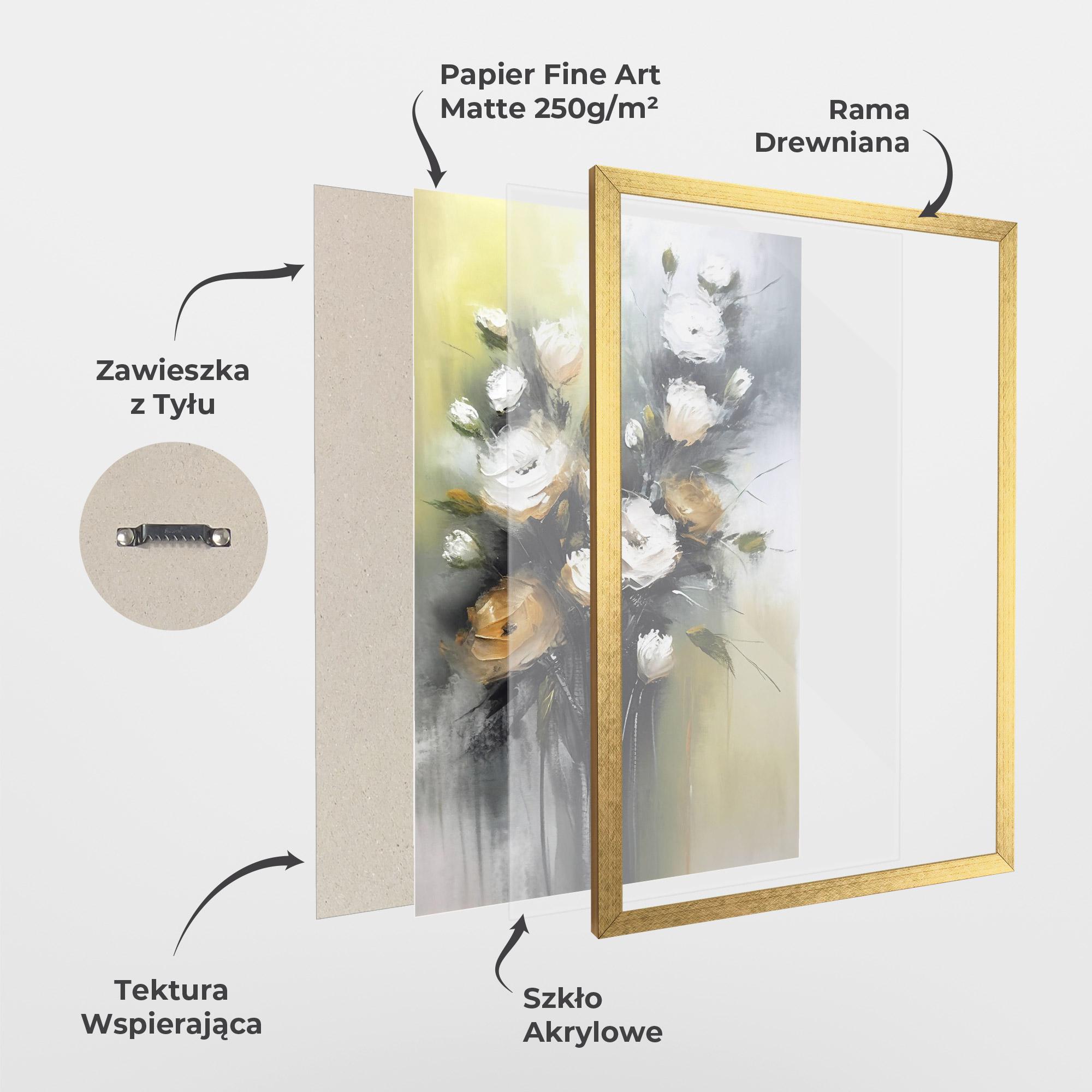 Plakat w Ramie Bouquet Painting mockup 1