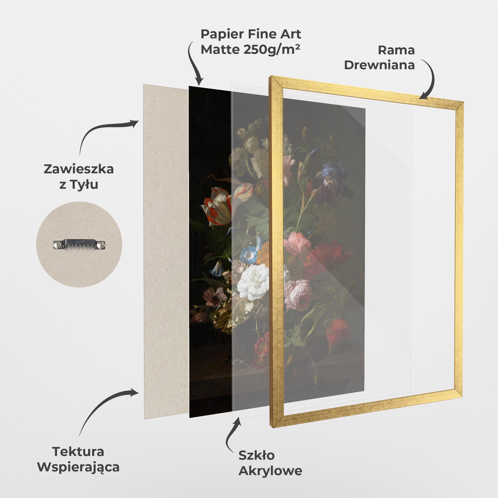 Plakat w Ramie Dark Flowers Bouquet mockup 1