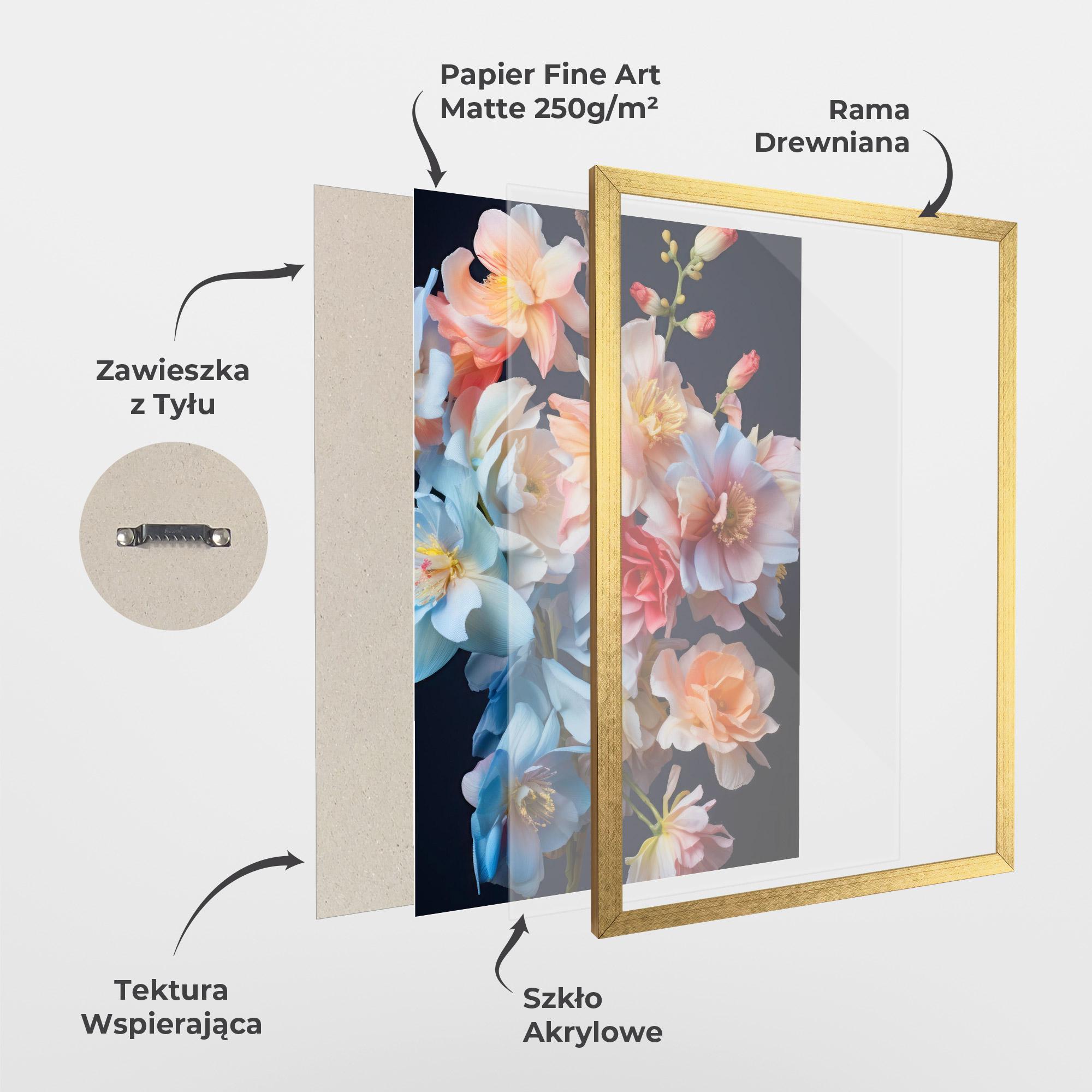 Plakat w Ramie Pretty Pastel Bouquet mockup 1