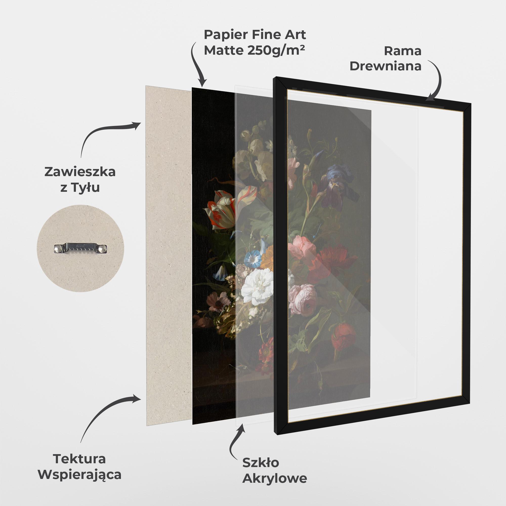 Plakat w Ramie Dark Flowers Bouquet mockup 1