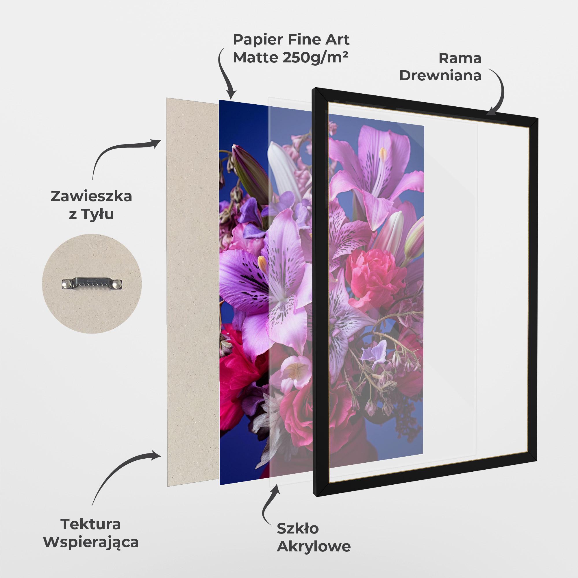 Plakat w Ramie Purple Pretty Flowers mockup 1