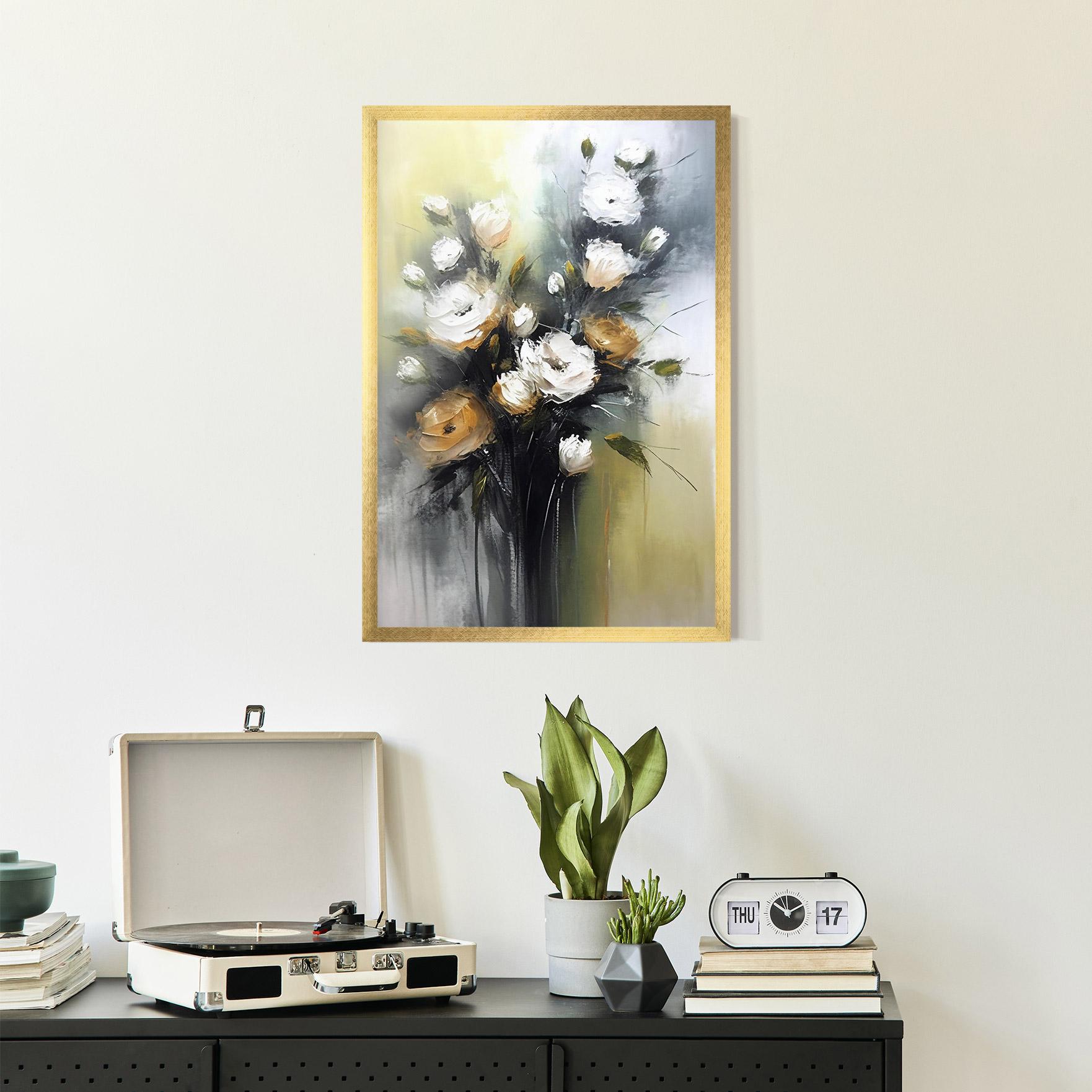 Plakat w Ramie Bouquet Painting mockup 2