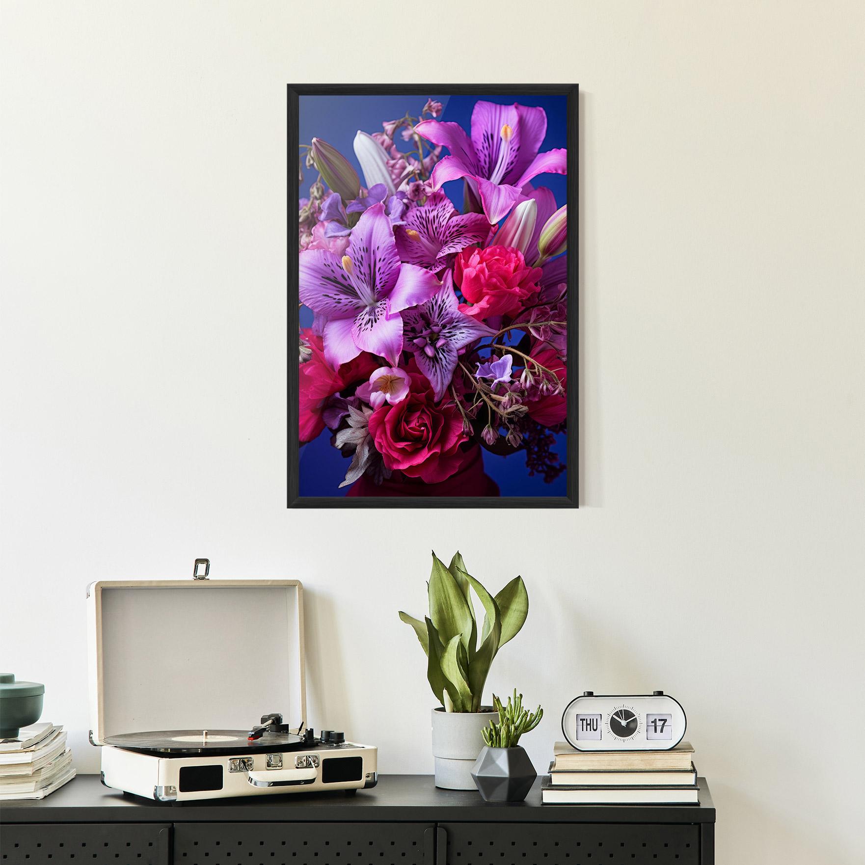 Plakat w Ramie Purple Pretty Flowers mockup 2
