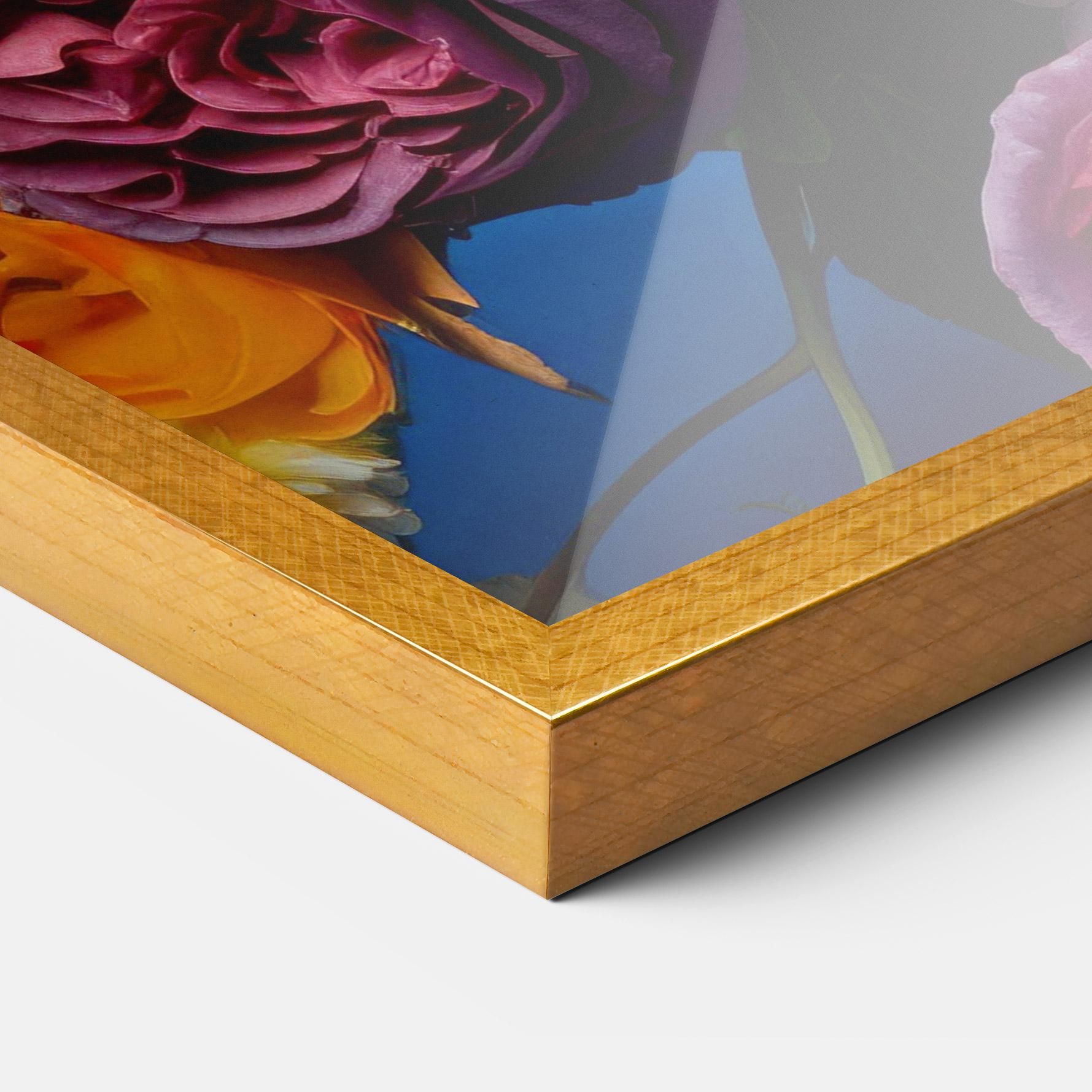 Plakat w Ramie Blue Orange Bouquet mockup 3