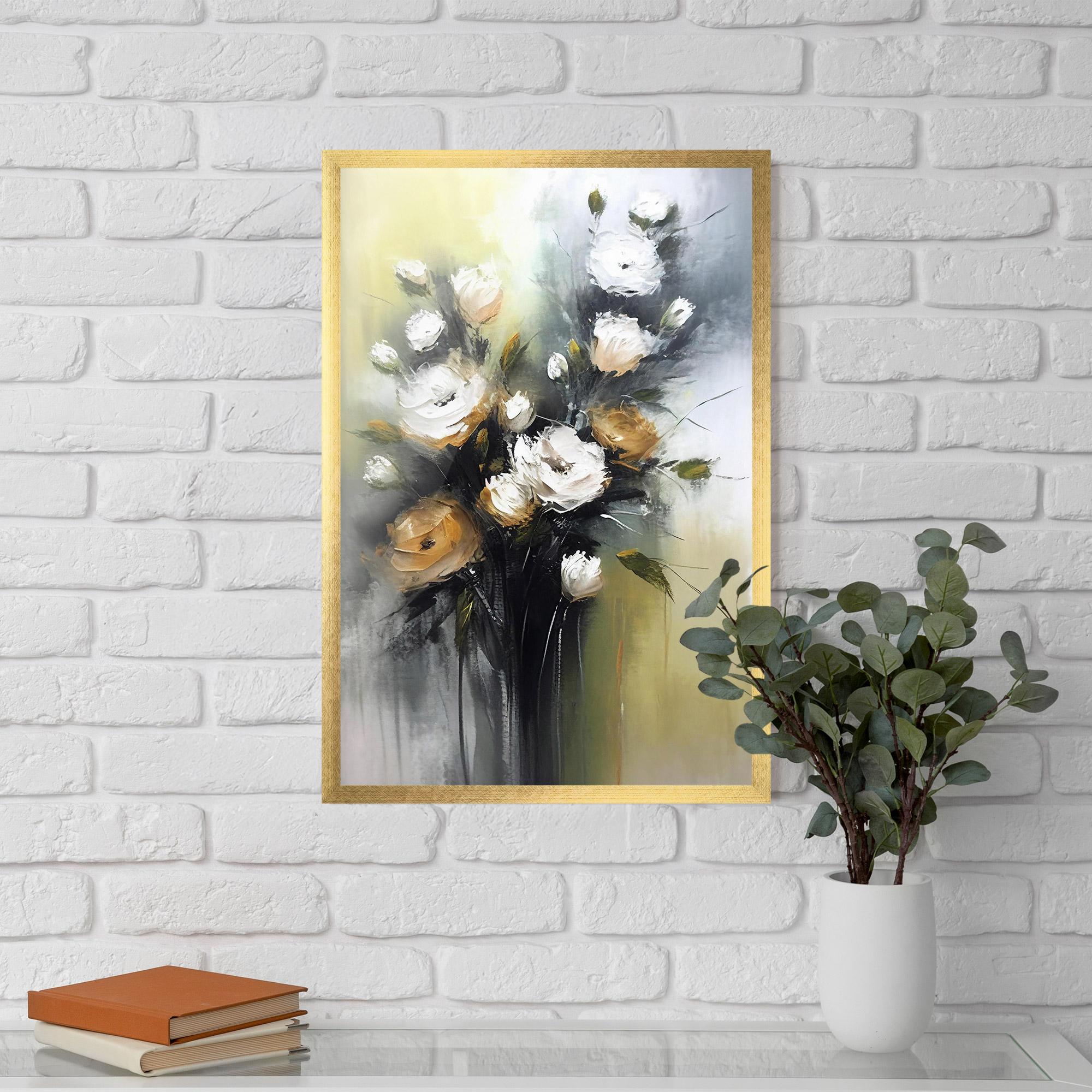 Plakat w Ramie Bouquet Painting mockup 5