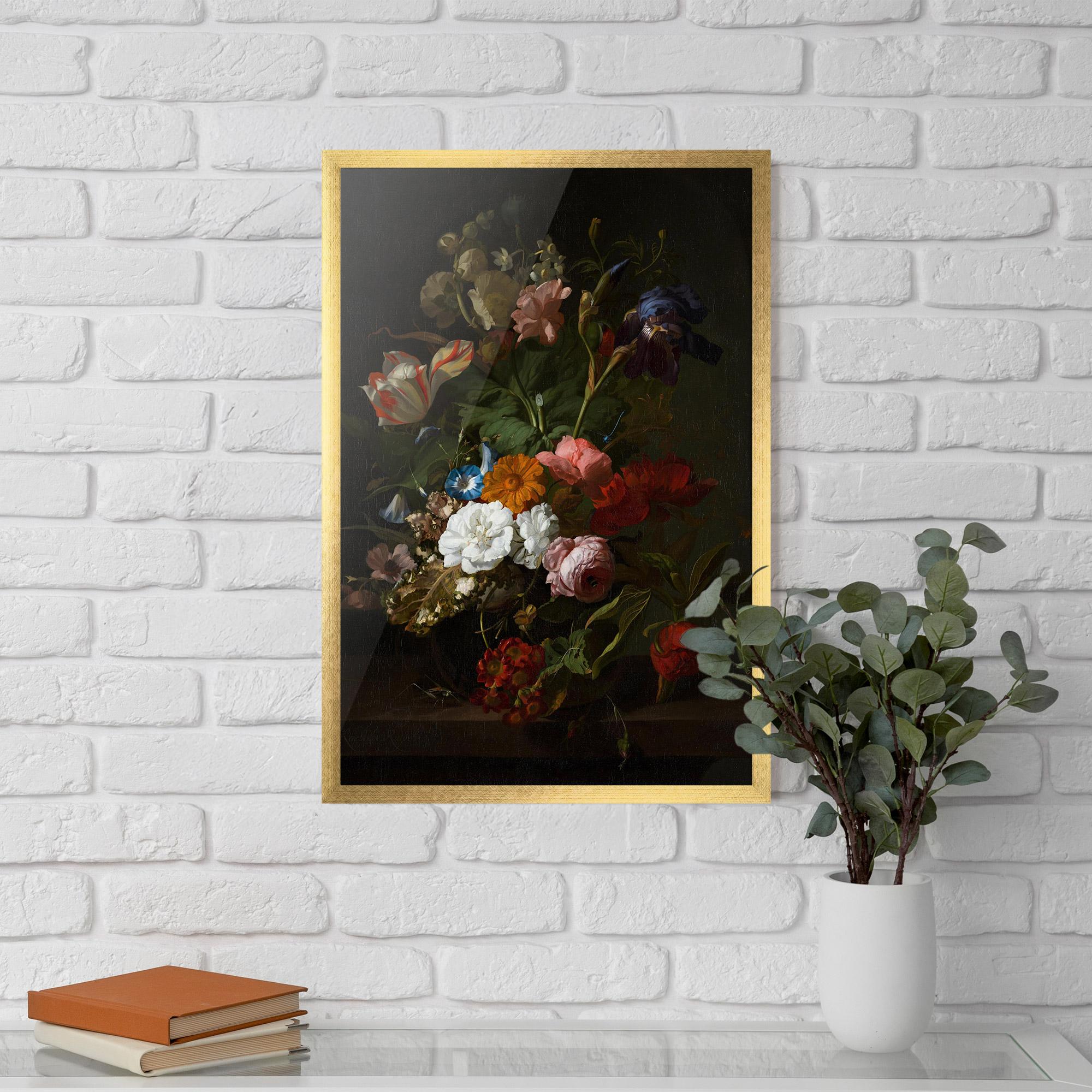 Plakat w Ramie Dark Flowers Bouquet mockup 5