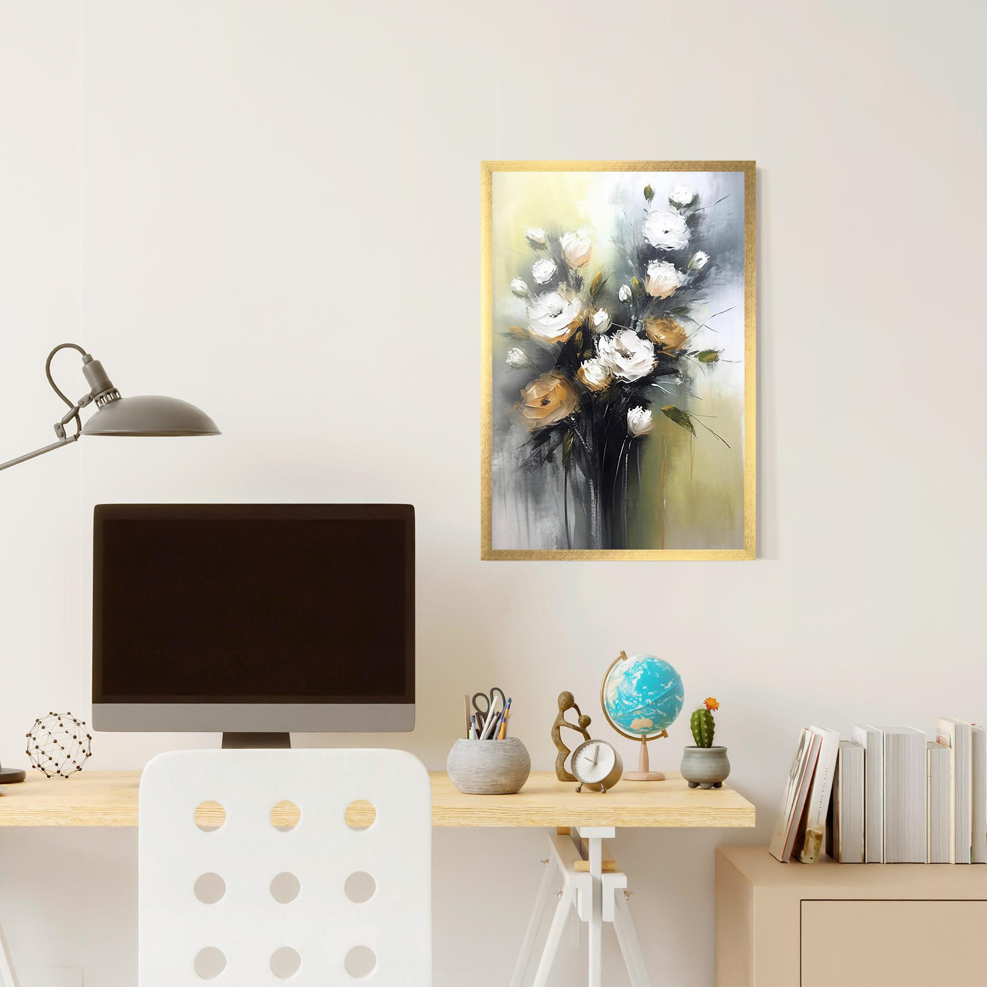Plakat w Ramie Bouquet Painting mockup 6