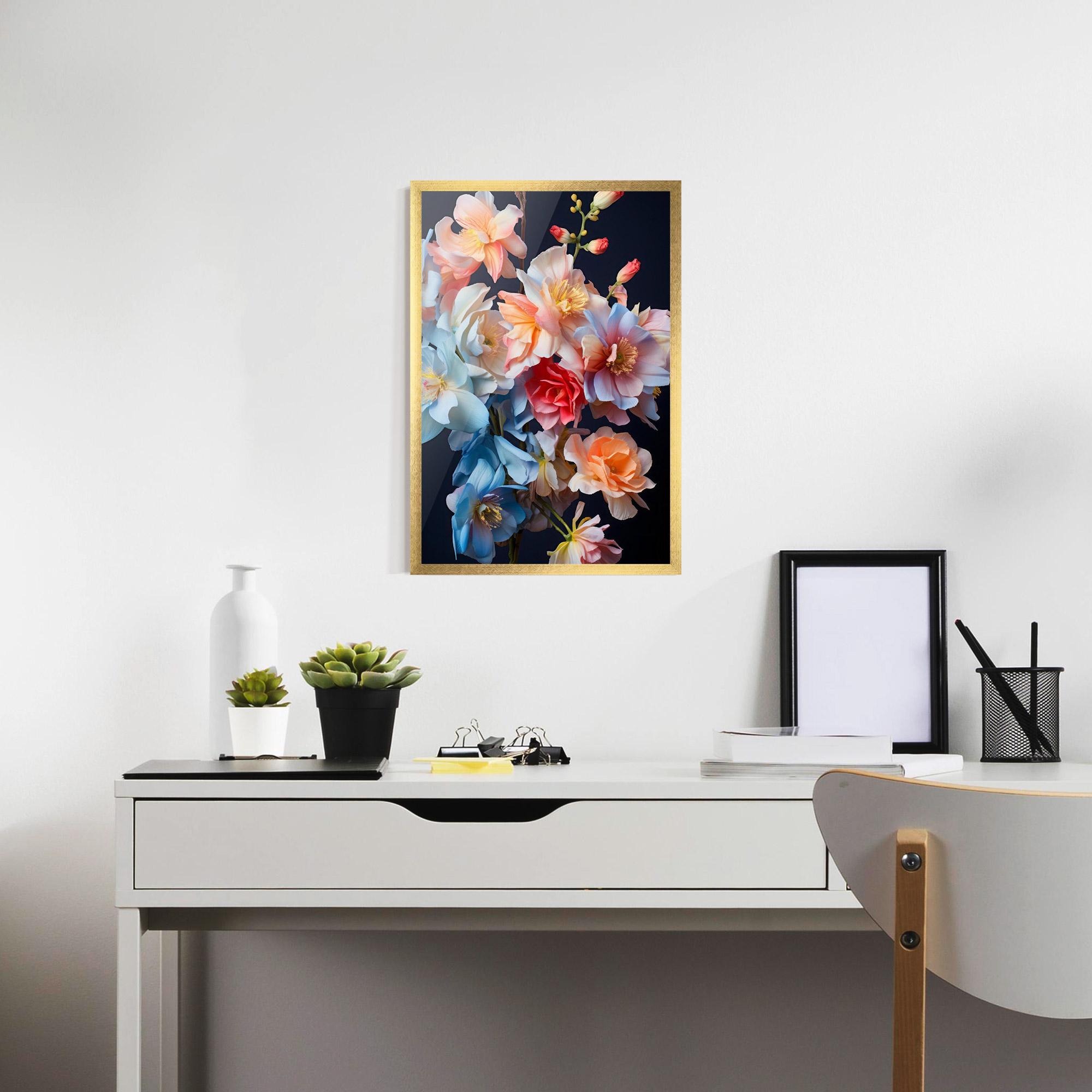 Plakat w Ramie Pretty Pastel Bouquet mockup 7