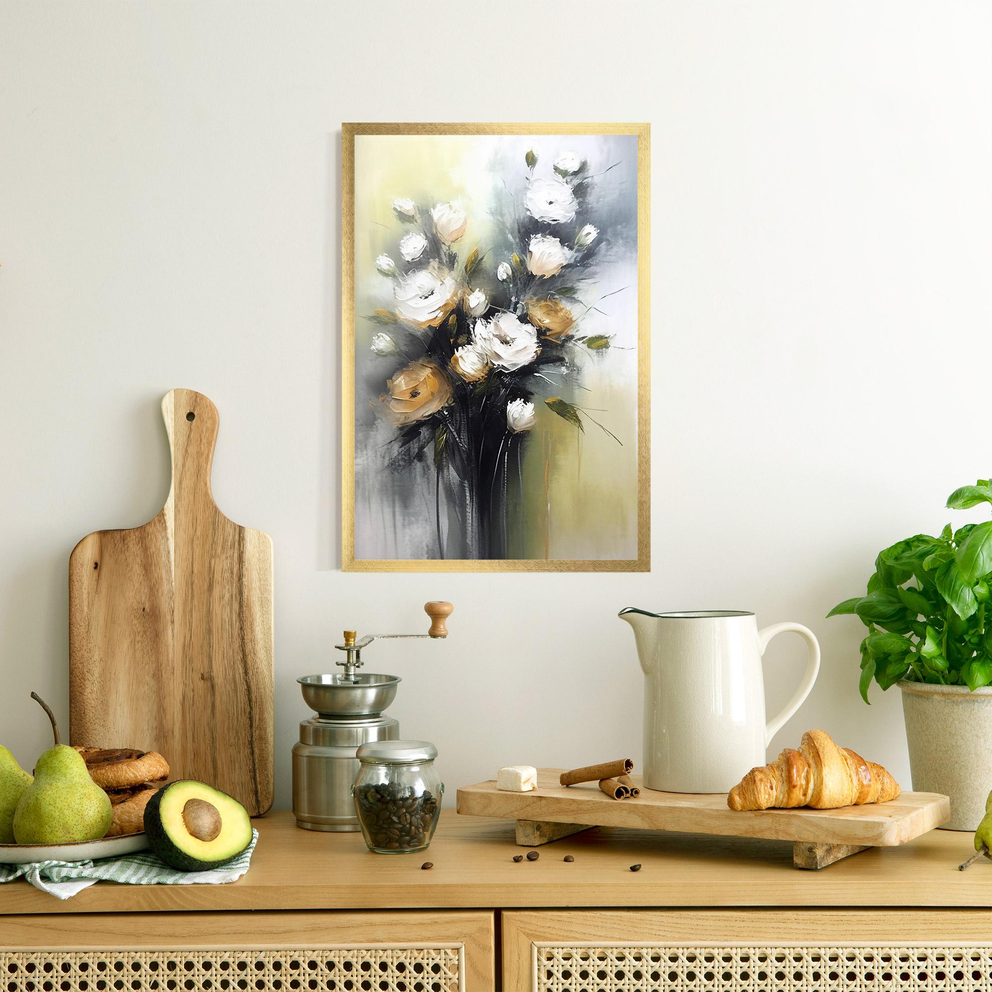 Plakat w Ramie Bouquet Painting mockup 8