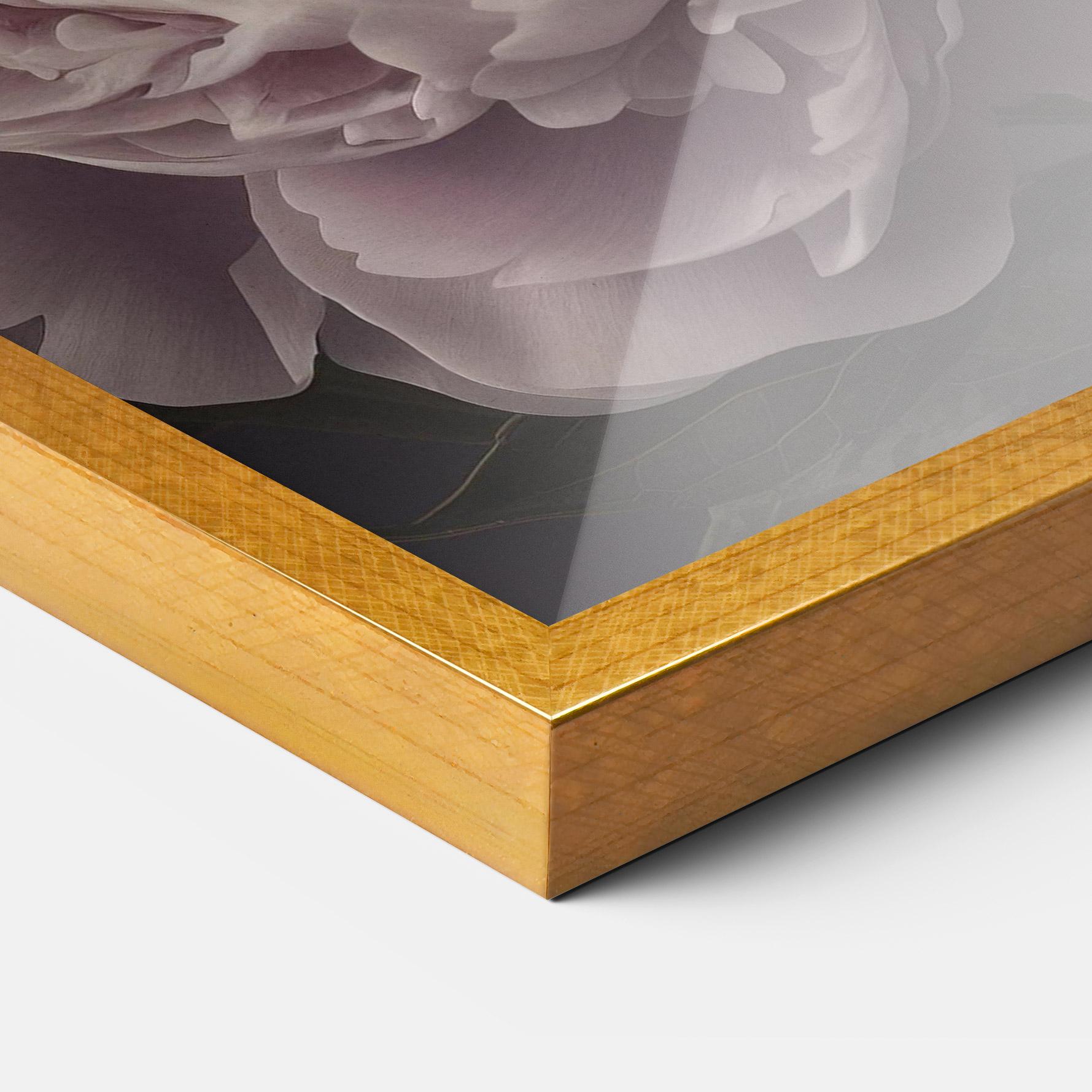 Plakat w Ramie Grey Pastel Pink Peony mockup 3