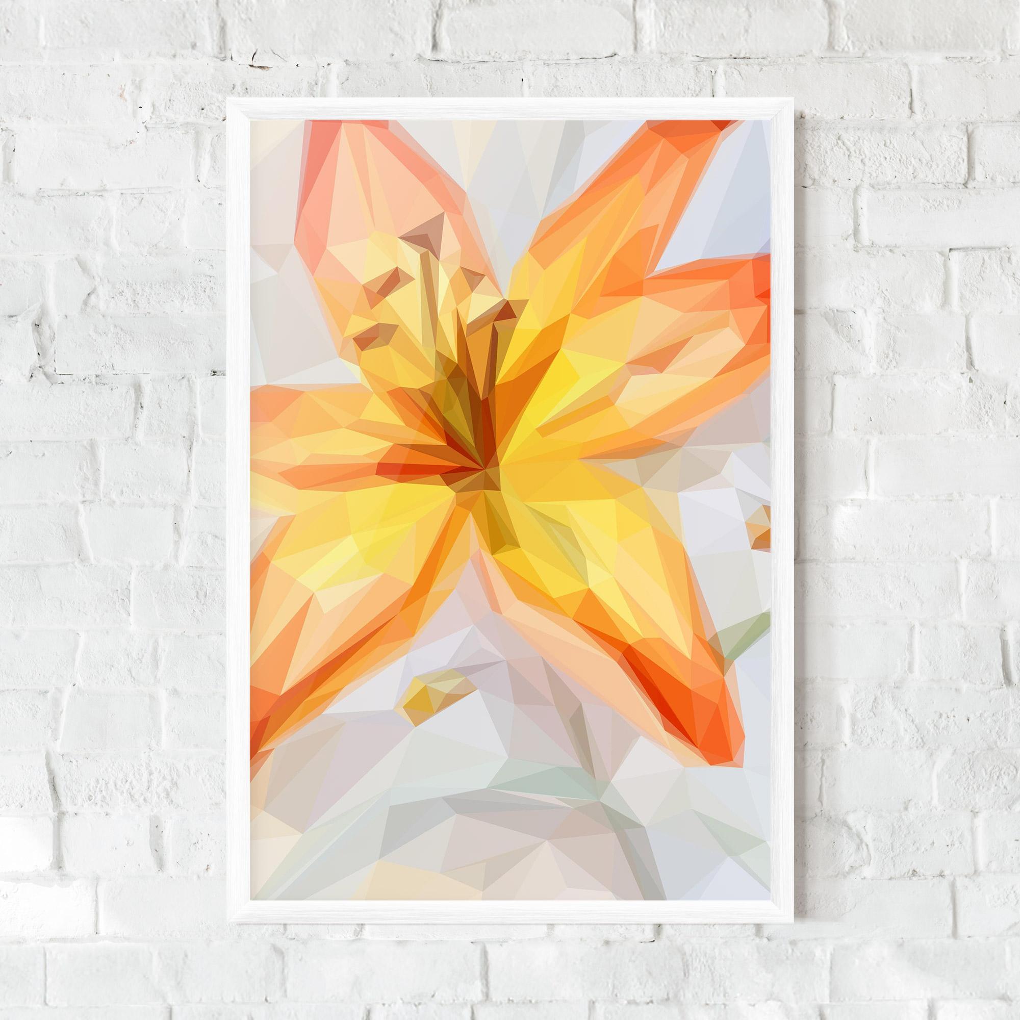 Plakat w Ramie Yellow Orange Lily mockup 0