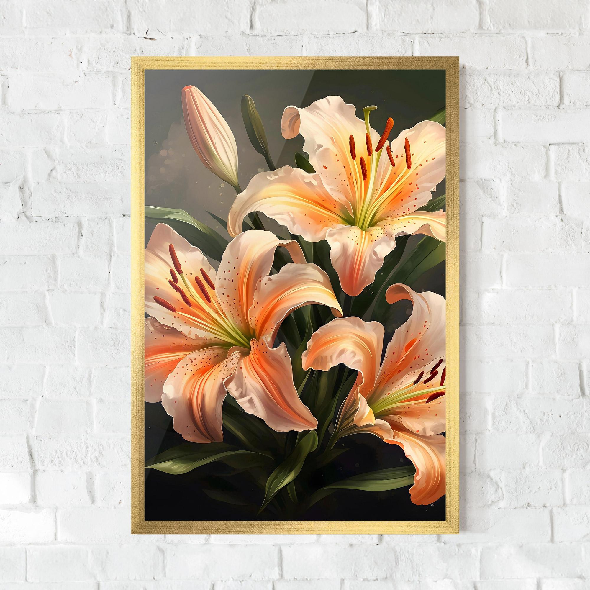 Plakat w Ramie Light Orange Lily mockup 0
