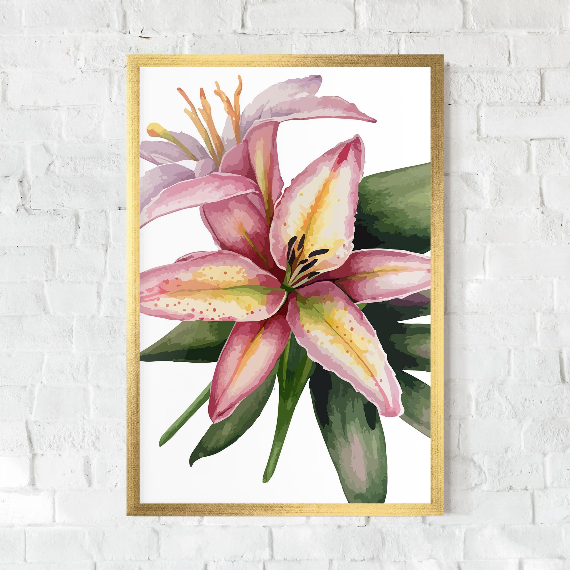 Plakat w Ramie Lily Pretty Pink mockup 0