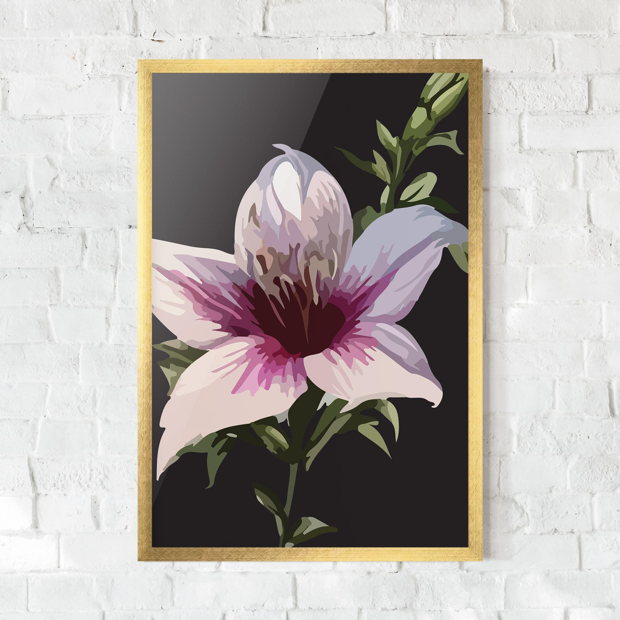 Plakat w Ramie Pink Pretty Lily mockup 0