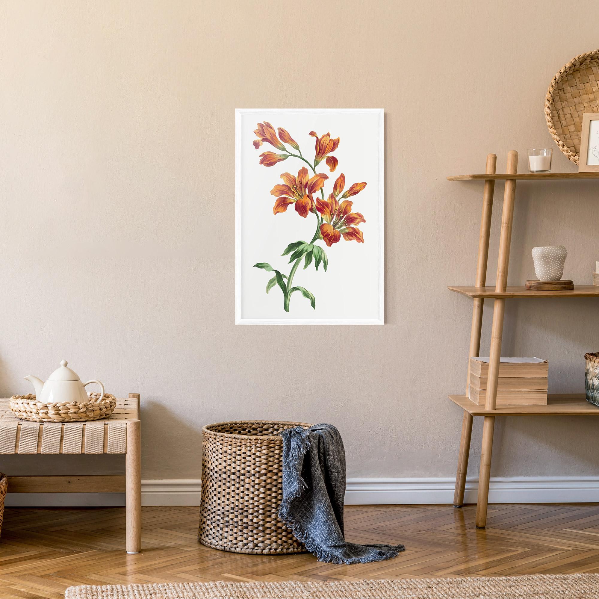 Plakat w Ramie Orange Painted Lily mockup 9
