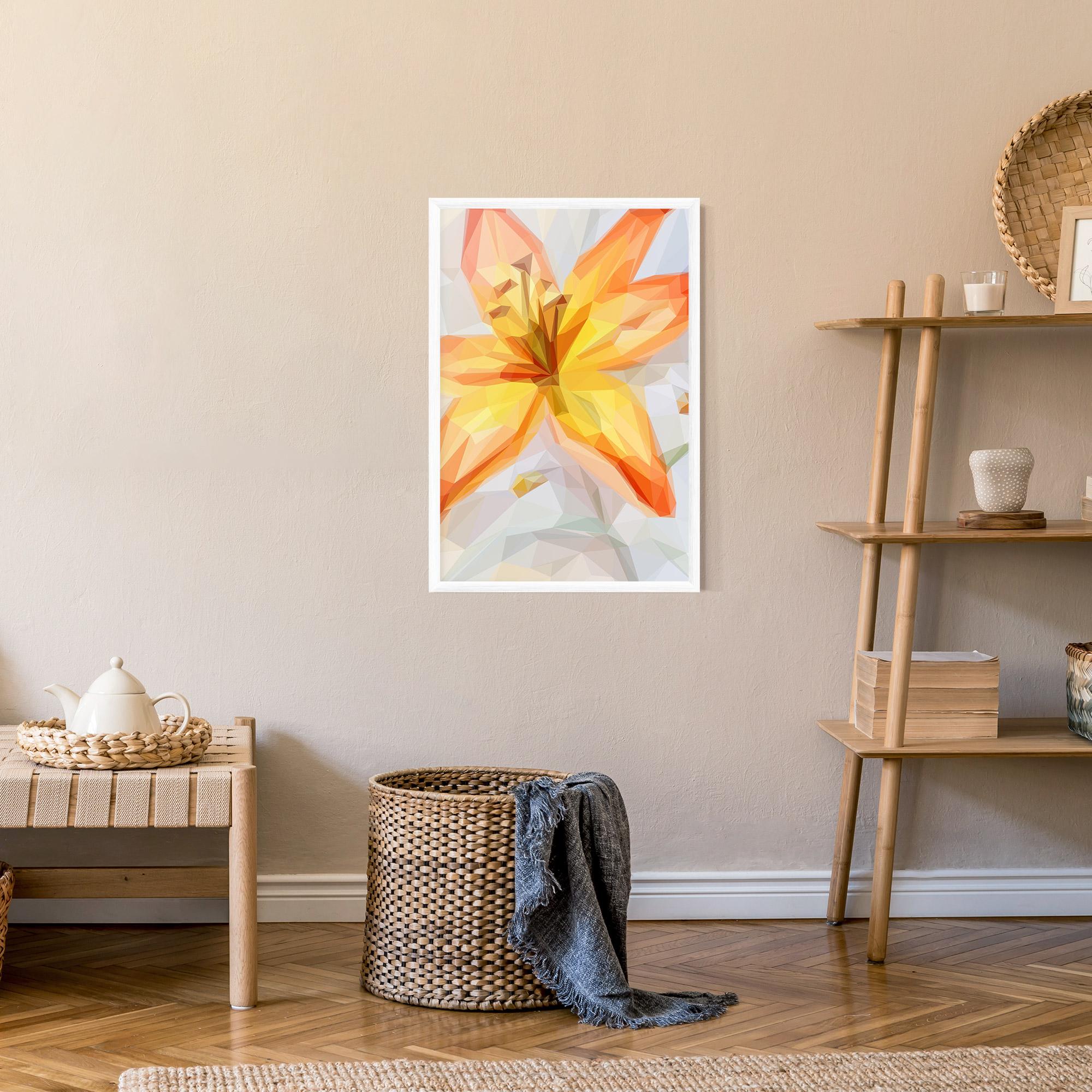 Plakat w Ramie Yellow Orange Lily mockup 9