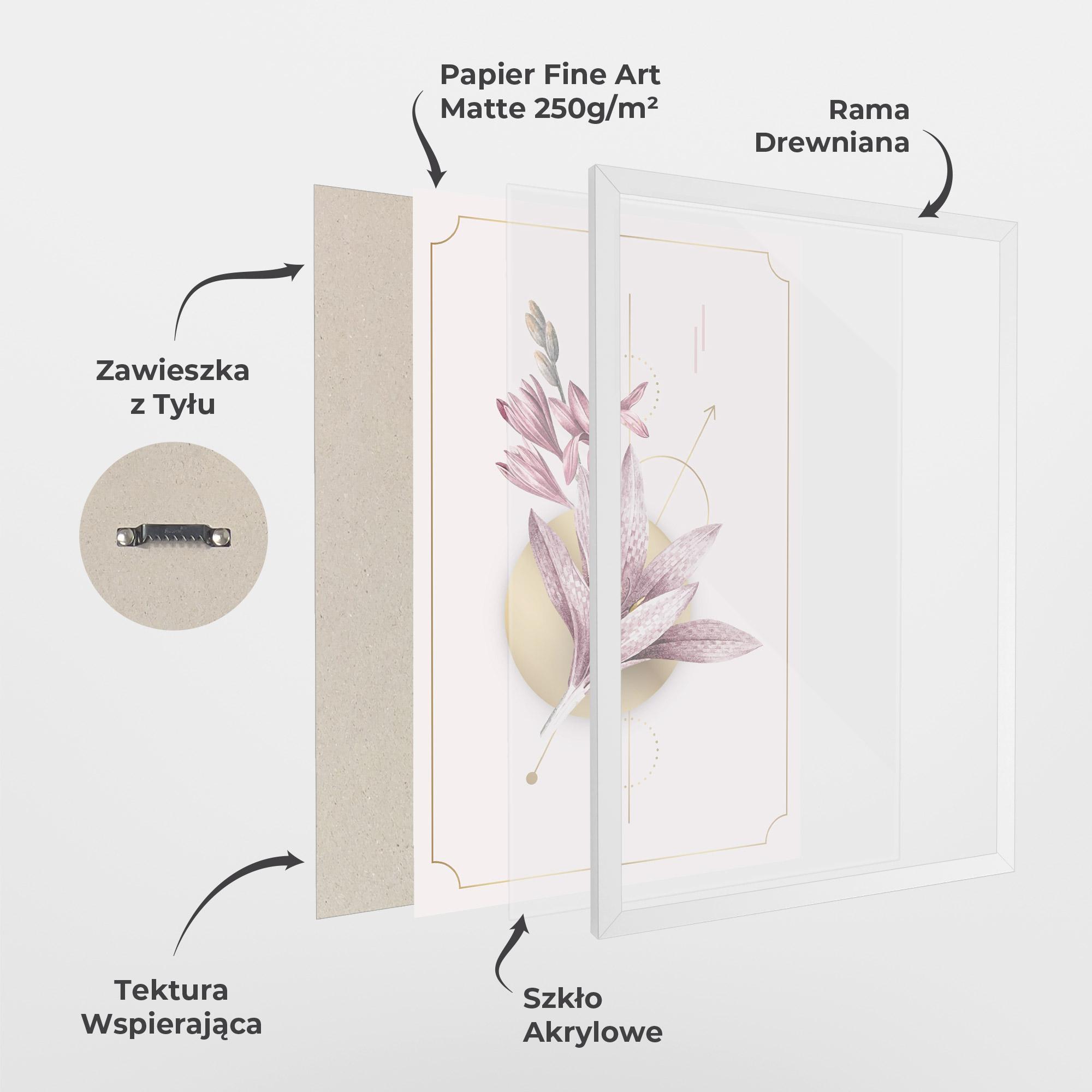 Plakat w Ramie Purple Gold Lily mockup 1