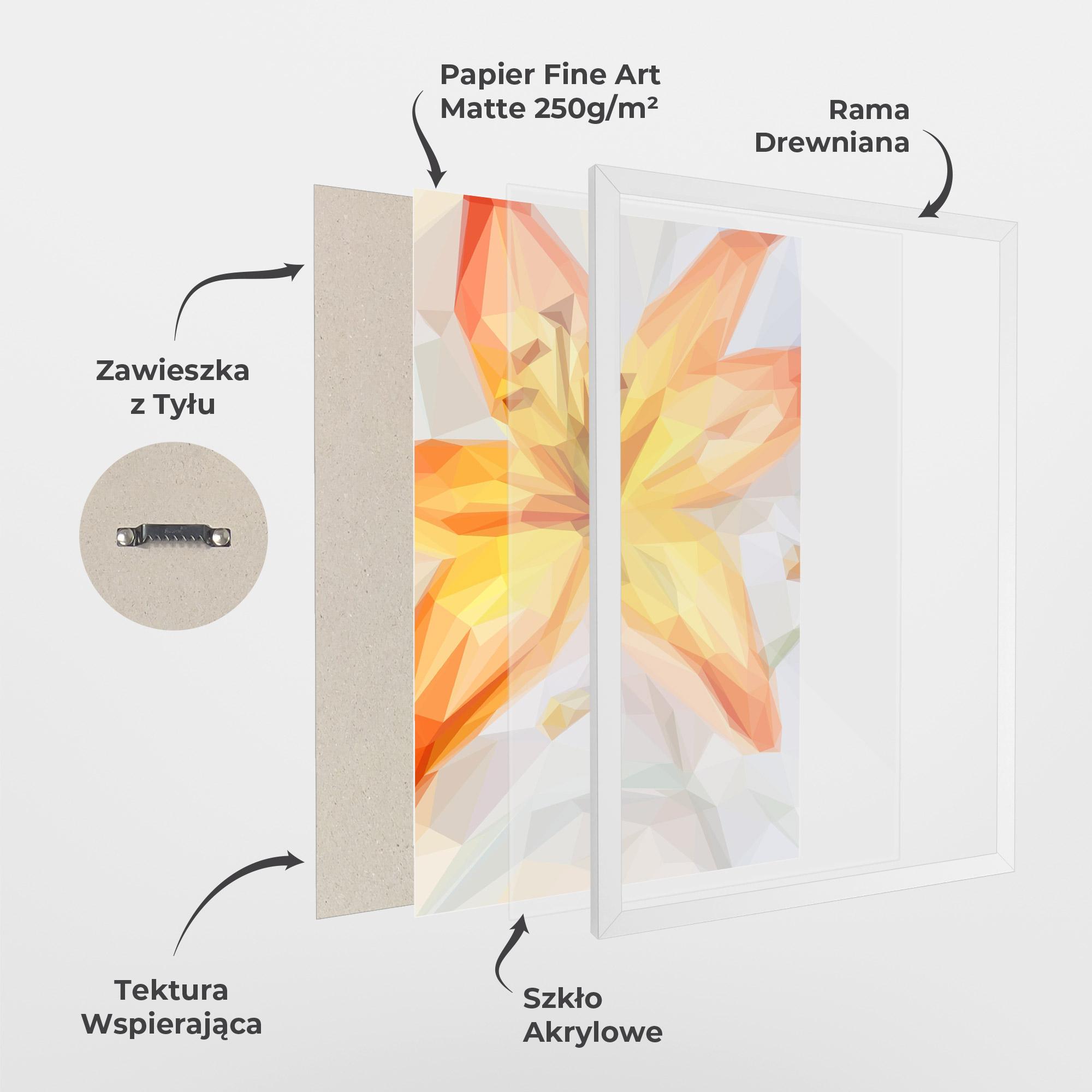 Plakat w Ramie Yellow Orange Lily mockup 1