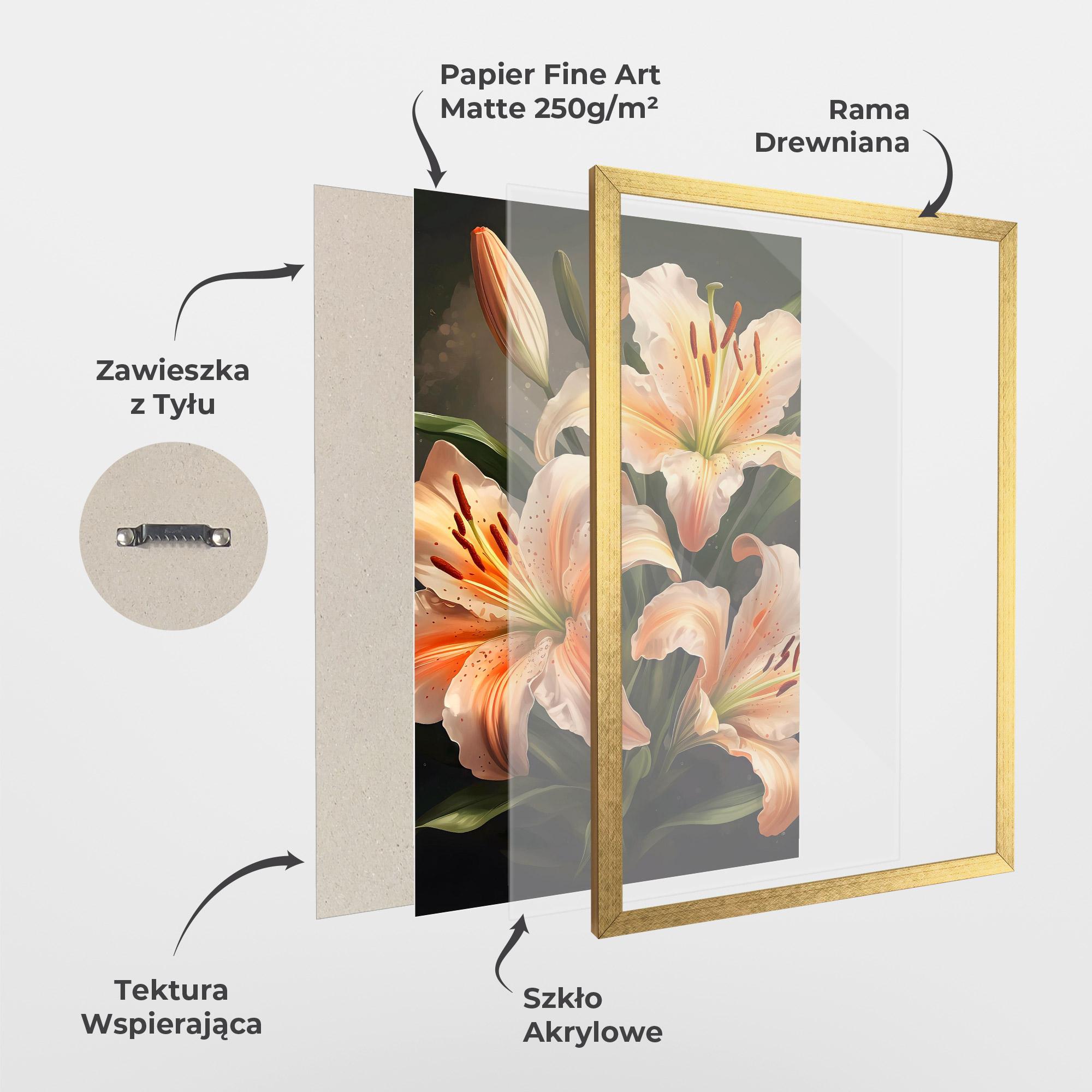 Plakat w Ramie Light Orange Lily mockup 1