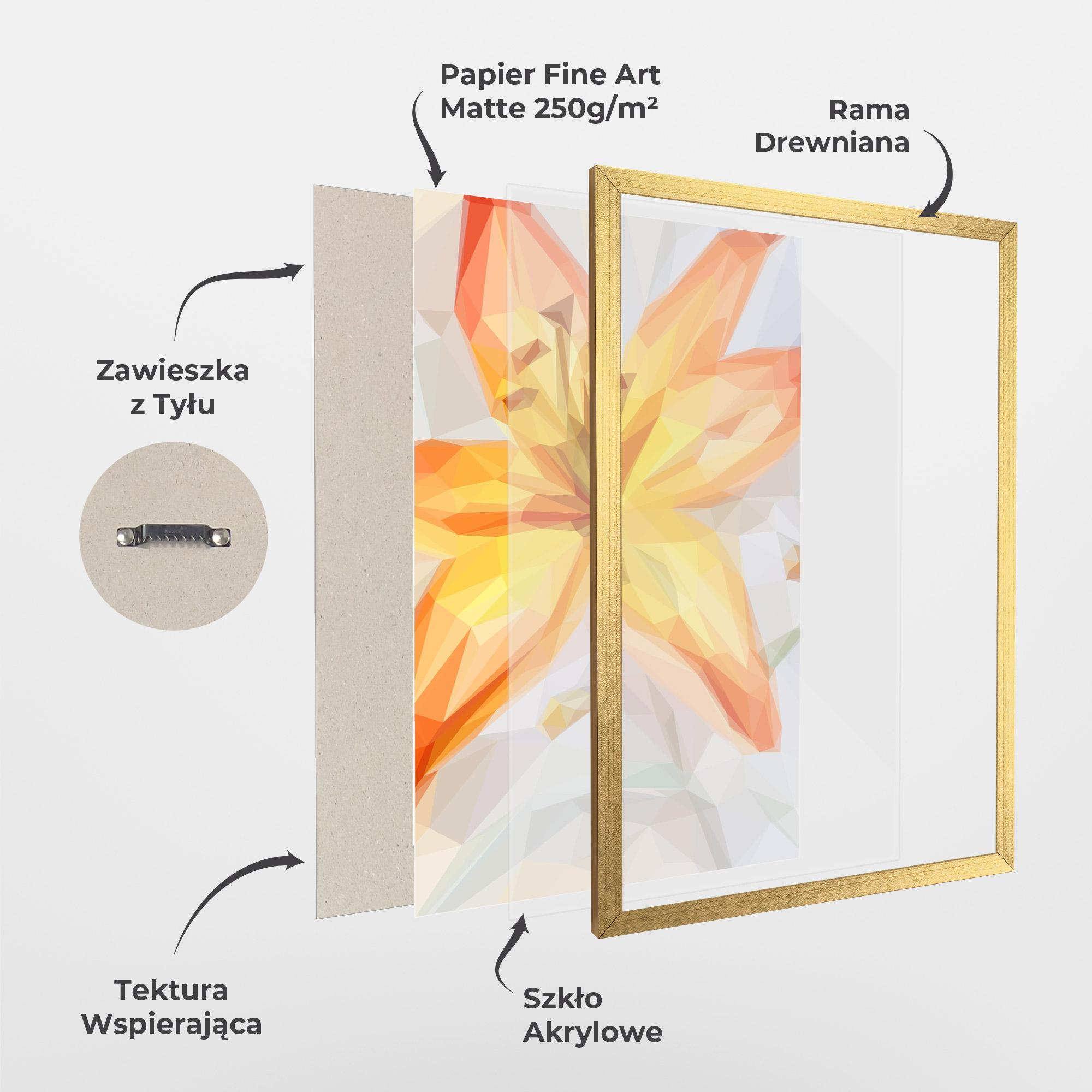 Plakat w Ramie Yellow Orange Lily mockup 1